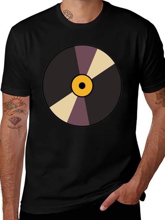 Retro Vinyl Record Graphic Tee - Classic Style