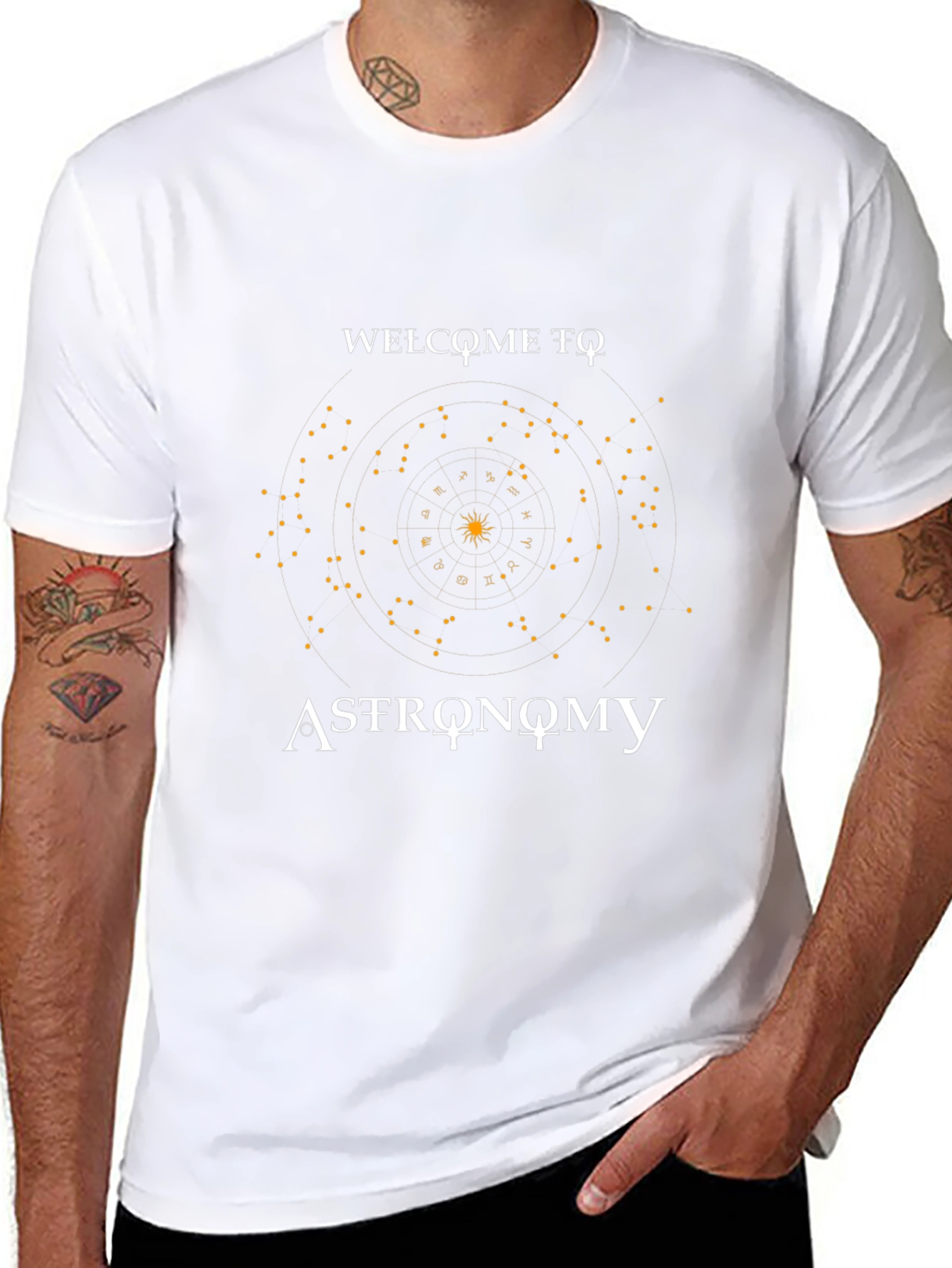 Astronomy Graphic T-Shirt - Celestial Star Design