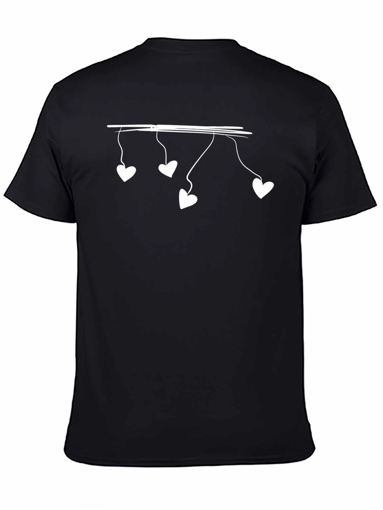 Heart String Tee - Mens Black Graphic T-Shirt