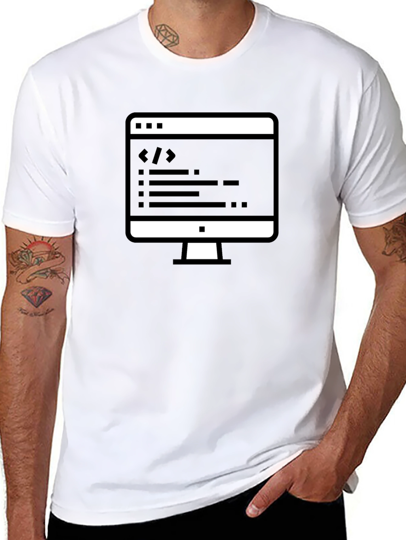 Coders Tee: Black Cotton Programmer T-Shirt