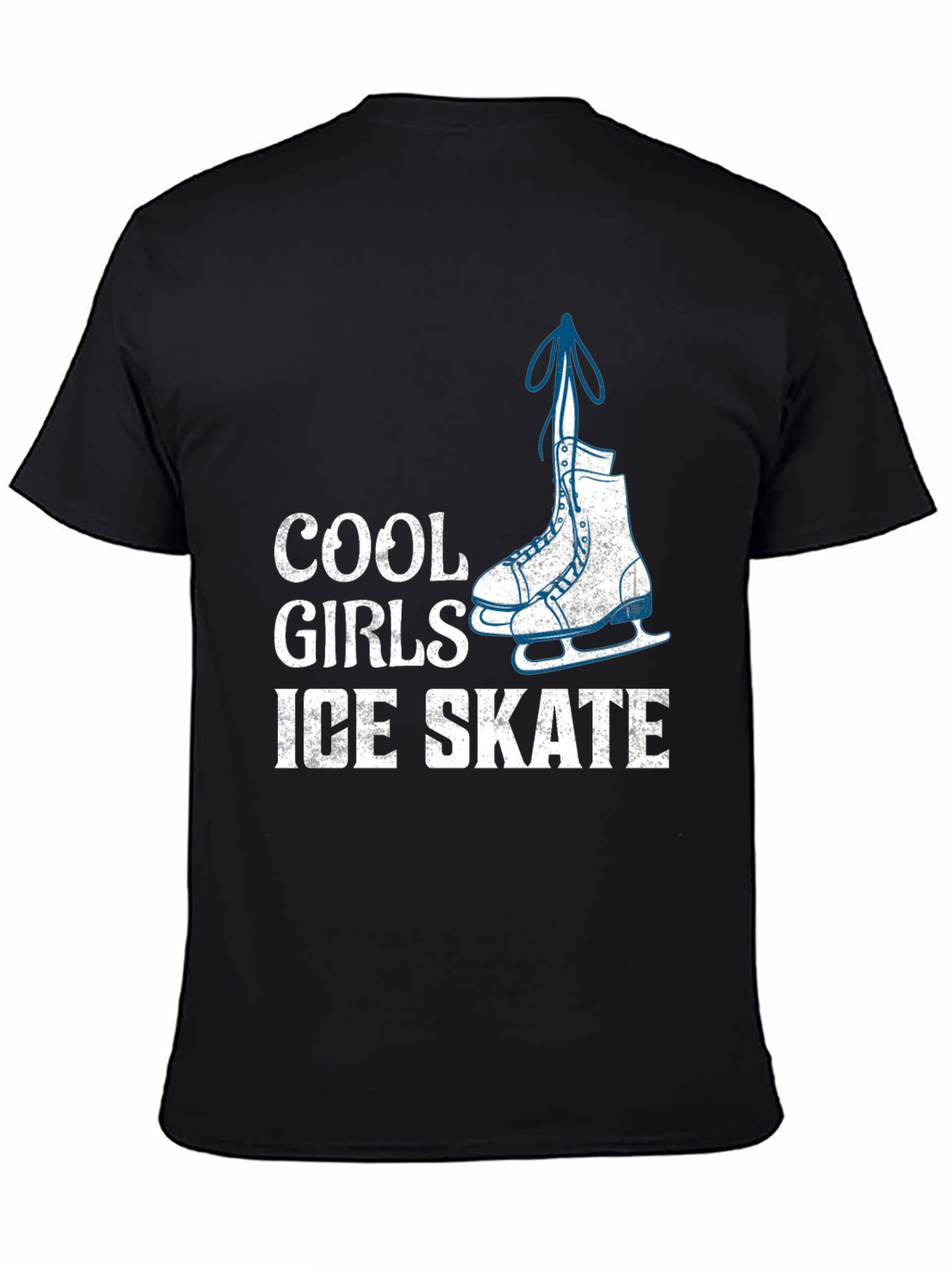 Cool Girls Ice Skate T-Shirt - Black Graphic Tee