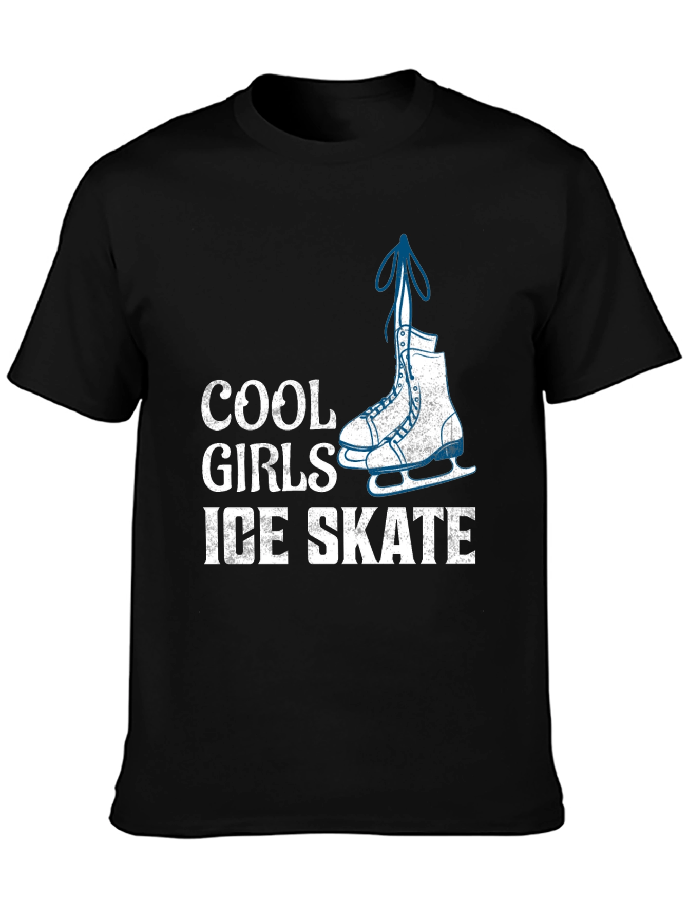 Cool Girls Ice Skate T-Shirt - Black Graphic Tee