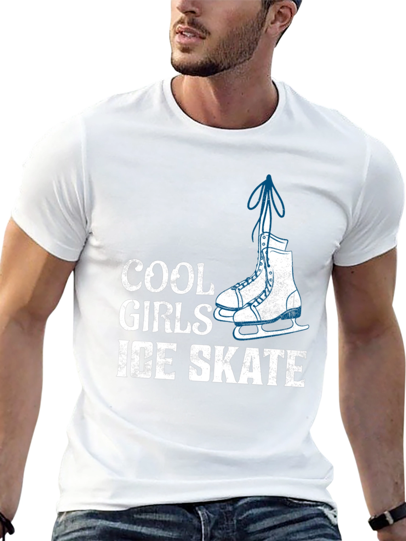 Cool Girls Ice Skate T-Shirt - Black Graphic Tee