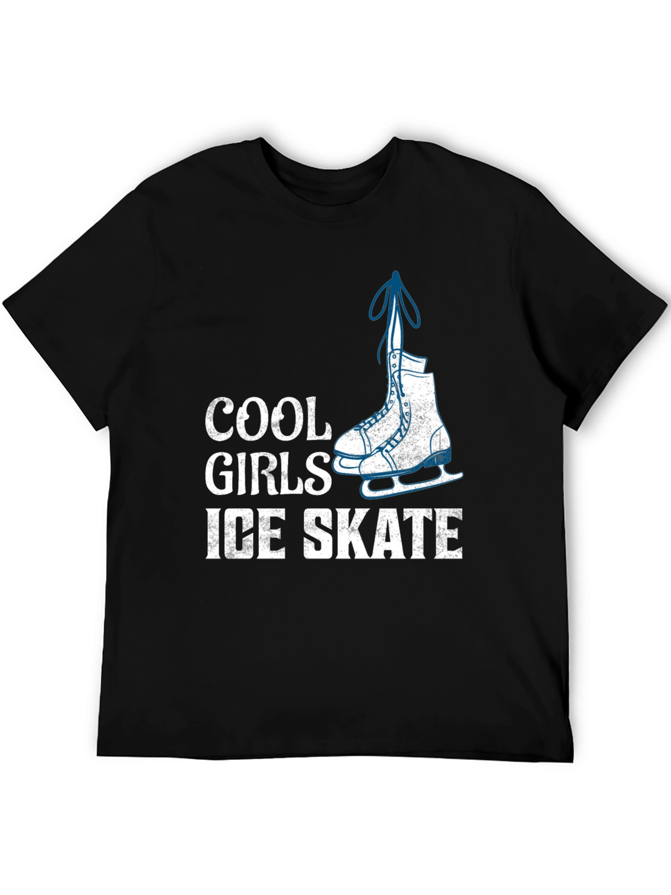 Cool Girls Ice Skate T-Shirt - Black Graphic Tee