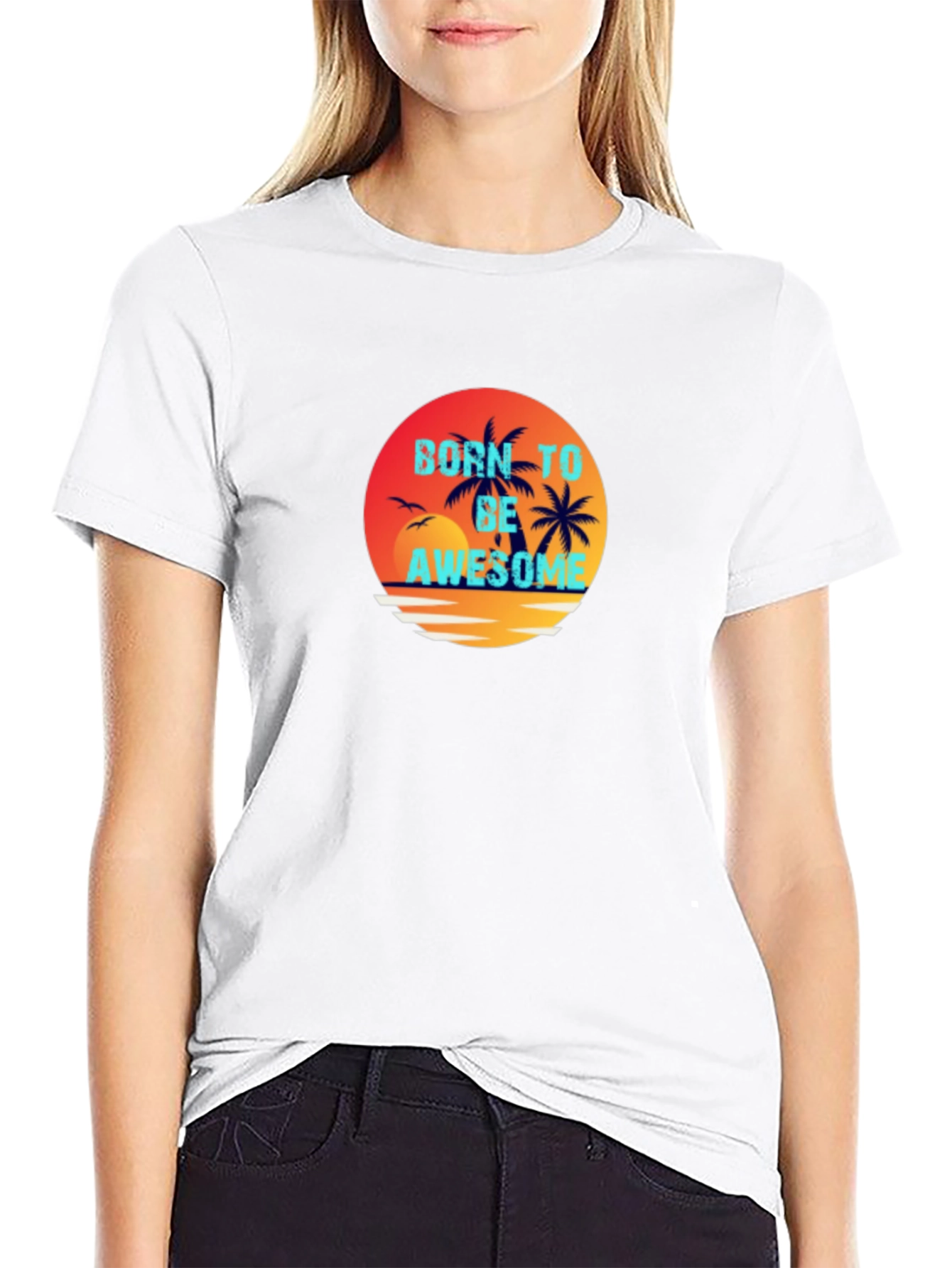 Born To Be Awesome Graphic Tee - Black