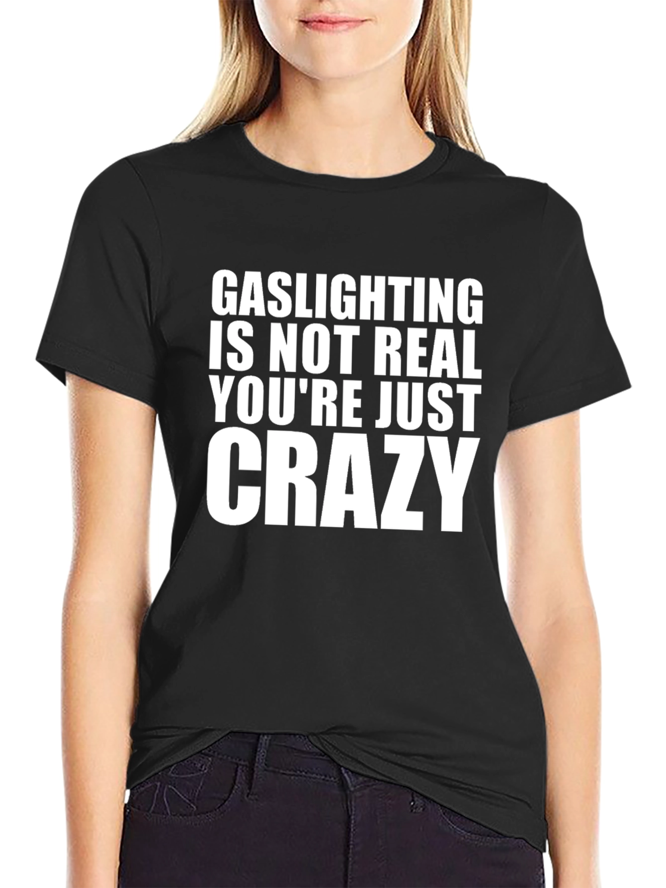 Gaslighting Slogan Graphic Tee