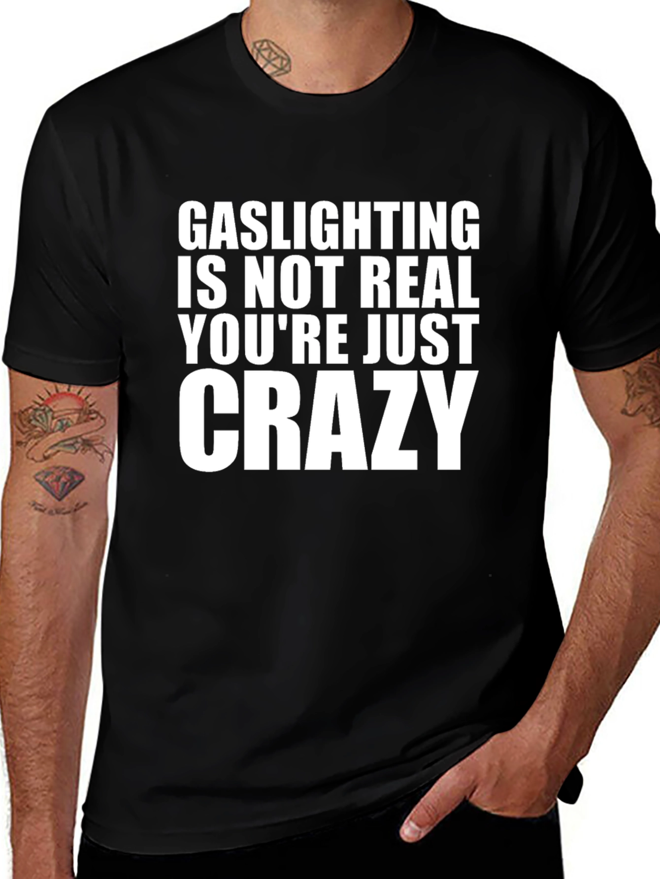Gaslighting Slogan Graphic Tee