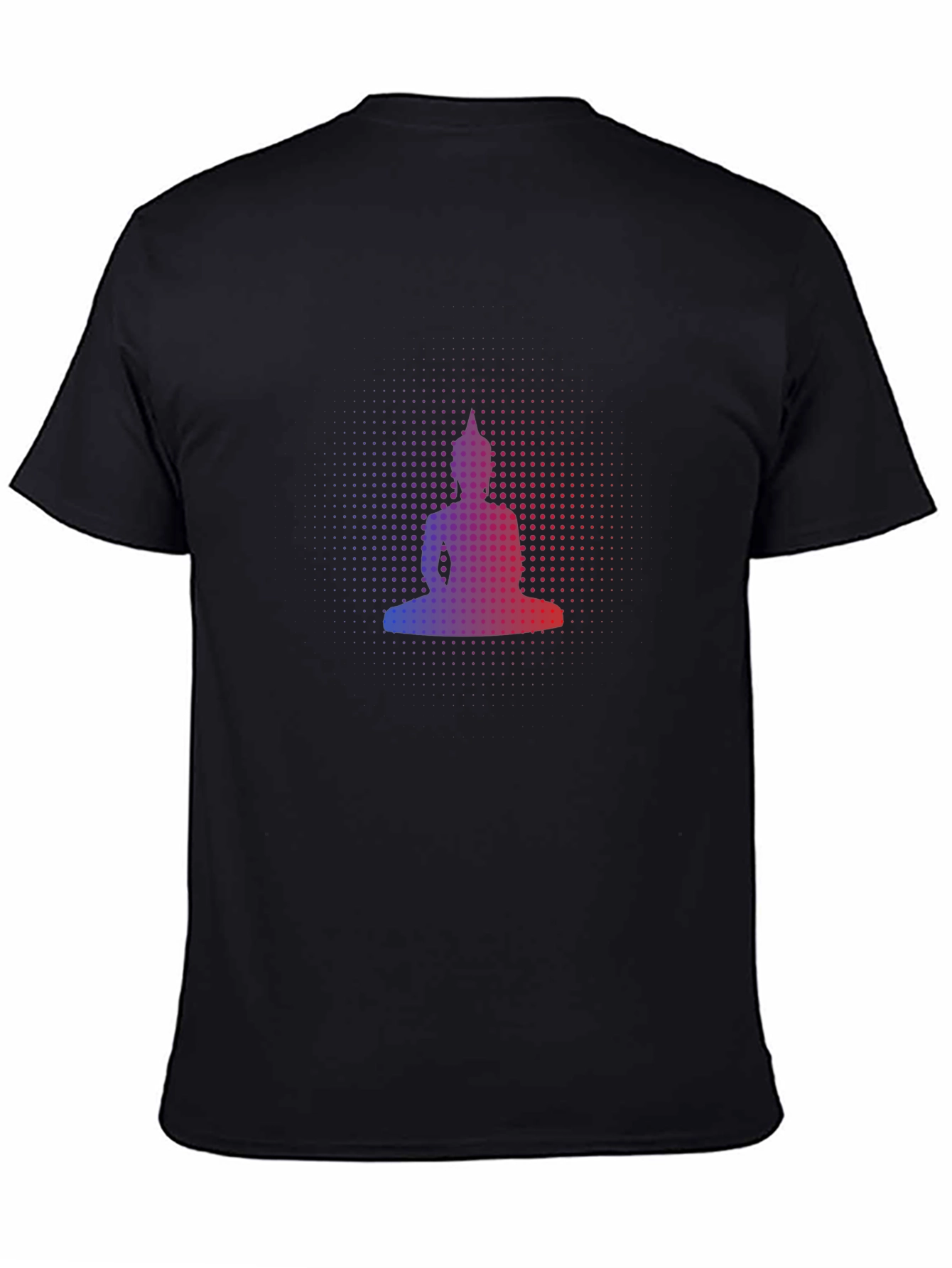 Buddha Silhouette Graphic Black T-Shirt