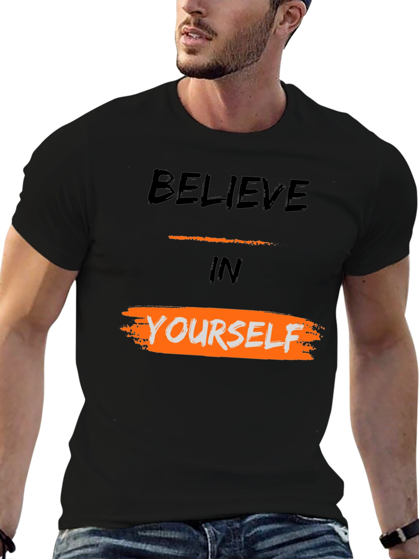 Believe in Yourself Graphic Tee - Black