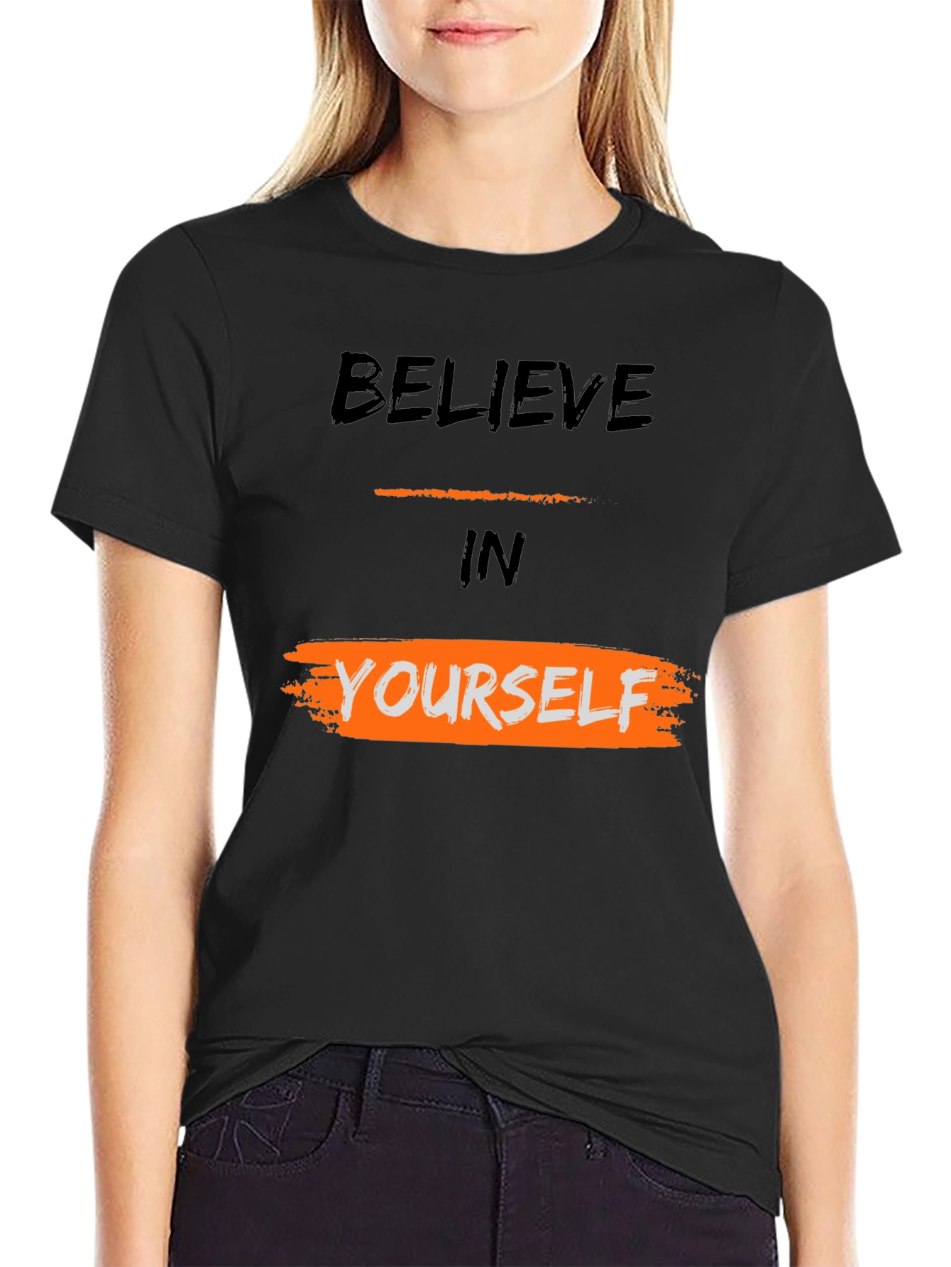 Believe in Yourself Graphic Tee - Black