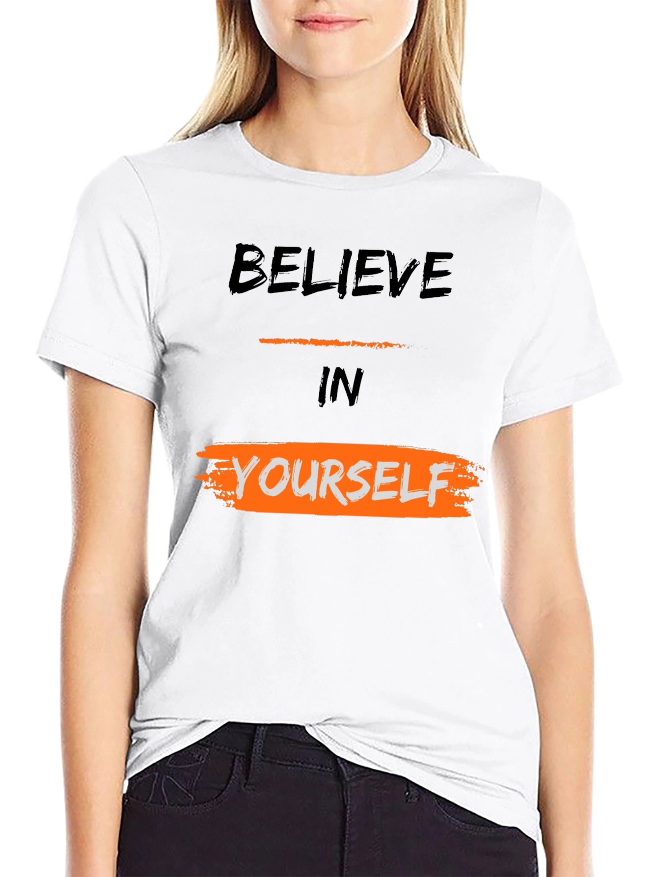 Believe in Yourself Graphic Tee - Black