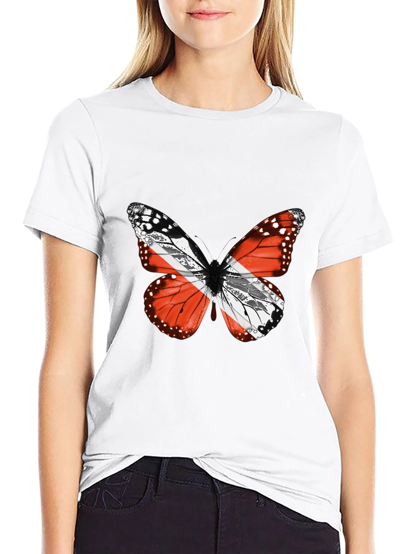 Butterfly Trinidad & Tobago Flag T-Shirt