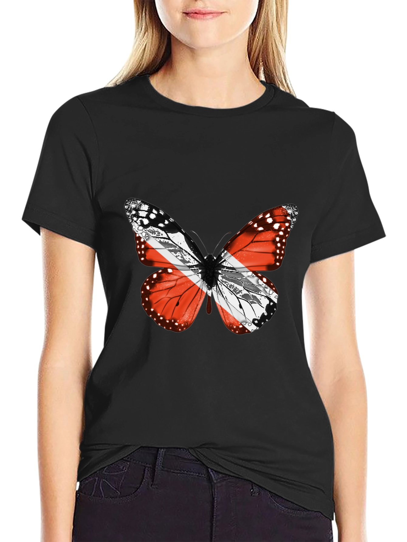 Butterfly Trinidad & Tobago Flag T-Shirt