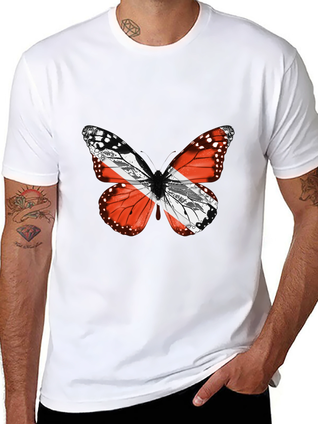 Butterfly Trinidad & Tobago Flag T-Shirt