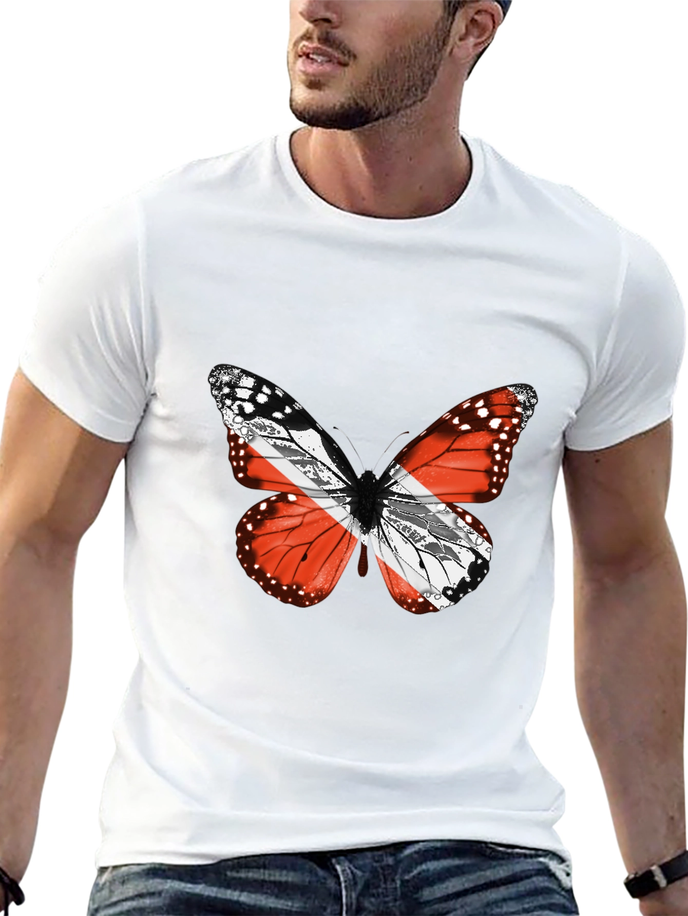 Butterfly Trinidad & Tobago Flag T-Shirt