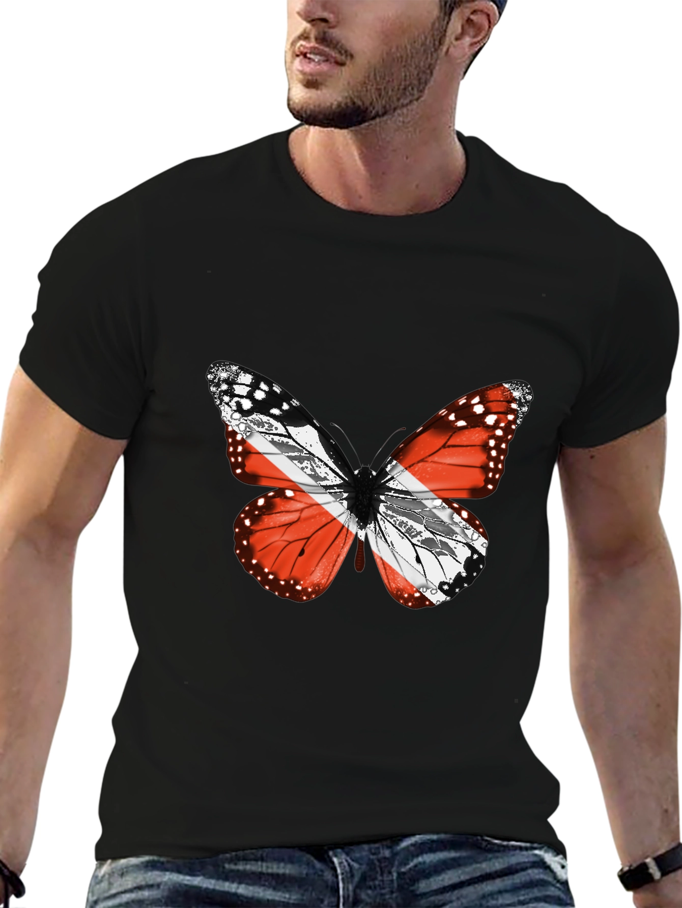 Butterfly Trinidad & Tobago Flag T-Shirt