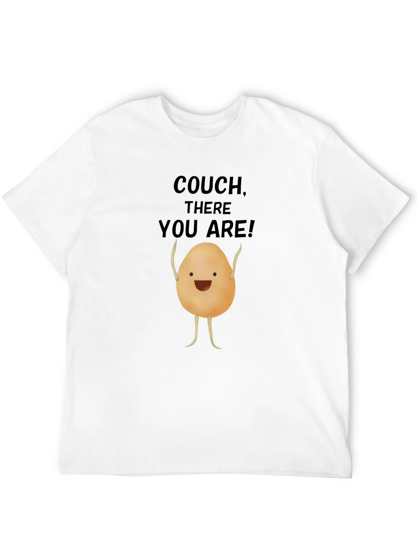 Funny Potato Couch Lover Black T-Shirt