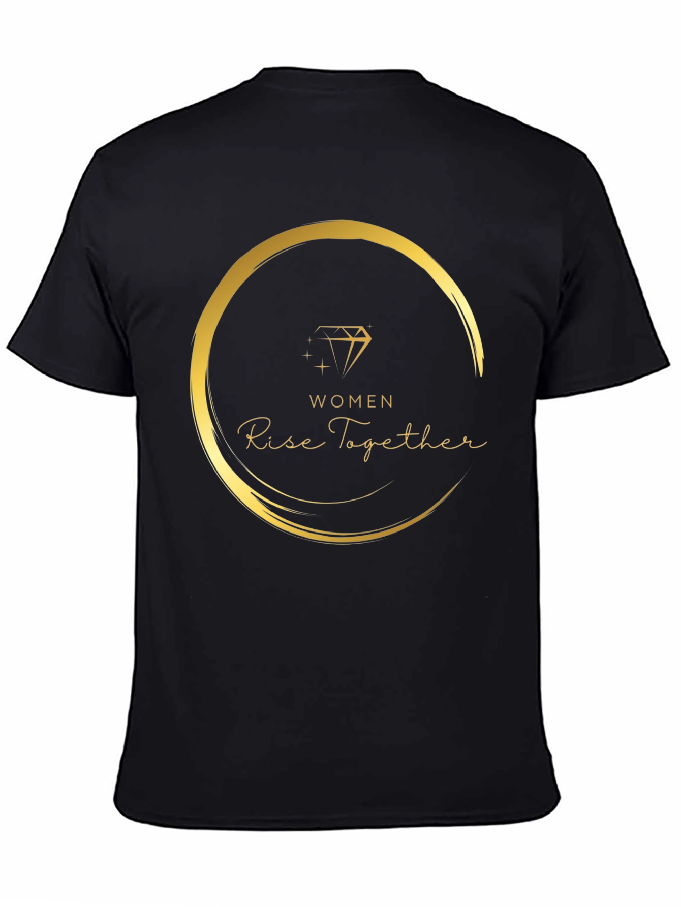 Women Rise Together Black Graphic Tee