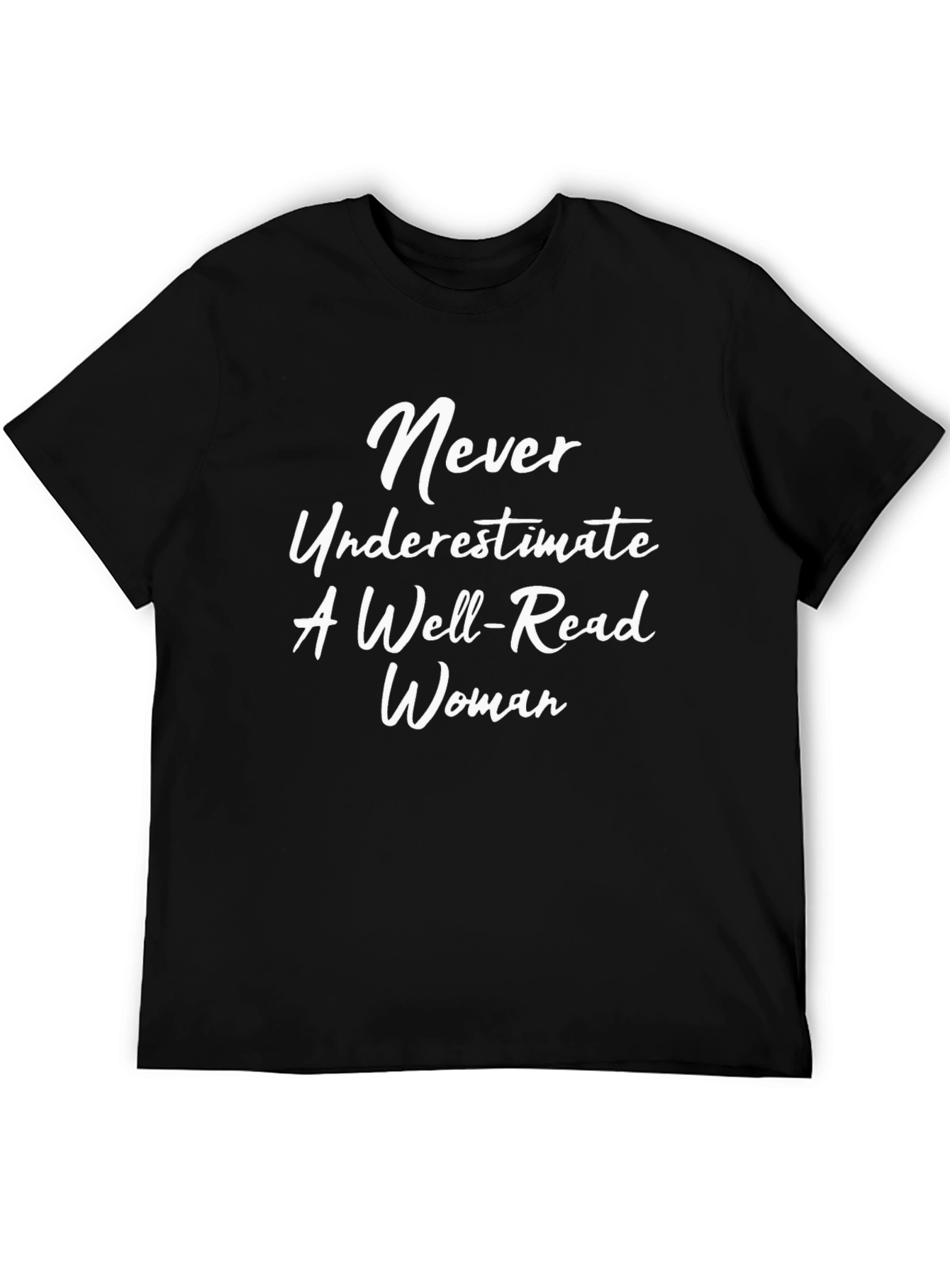 Well-Read Woman Graphic Tee - Black Cotton T-Shirt