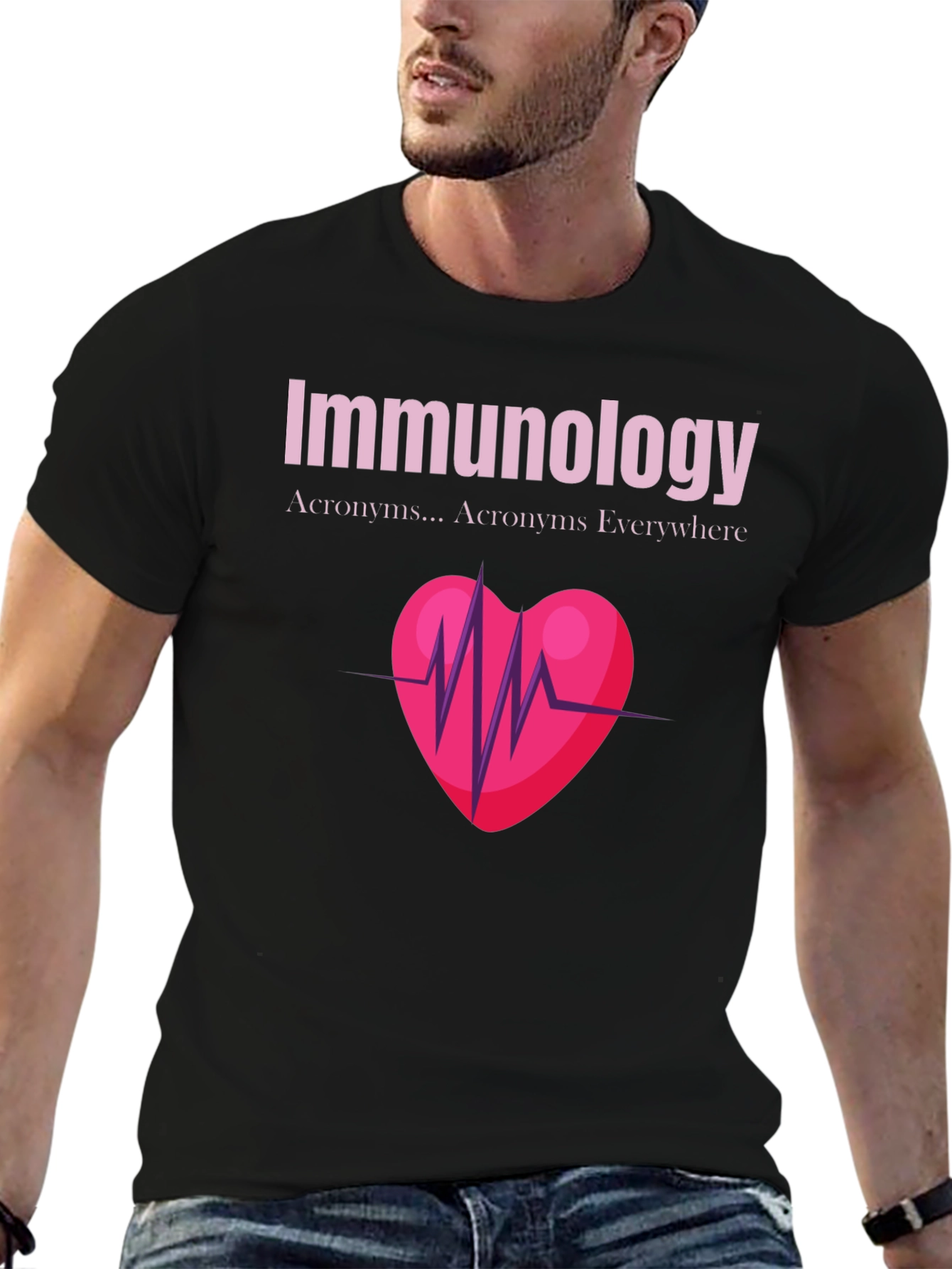 Immunology Heartbeat Graphic T-Shirt