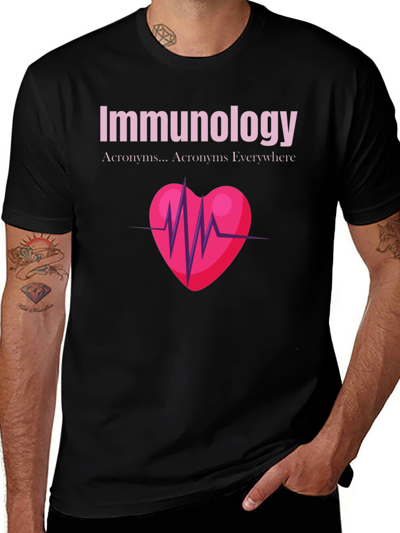 Immunology Heartbeat Graphic T-Shirt