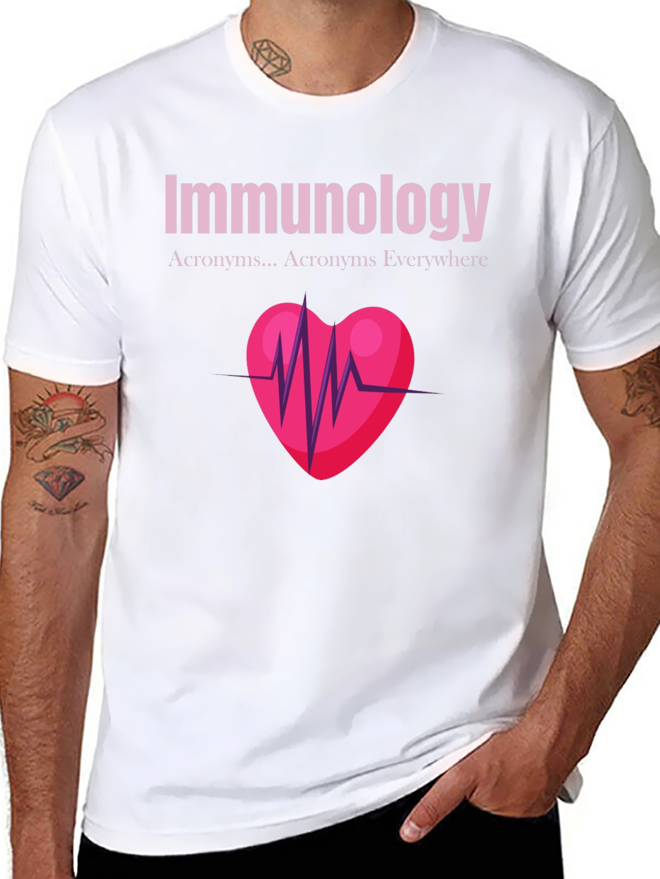 Immunology Heartbeat Graphic T-Shirt