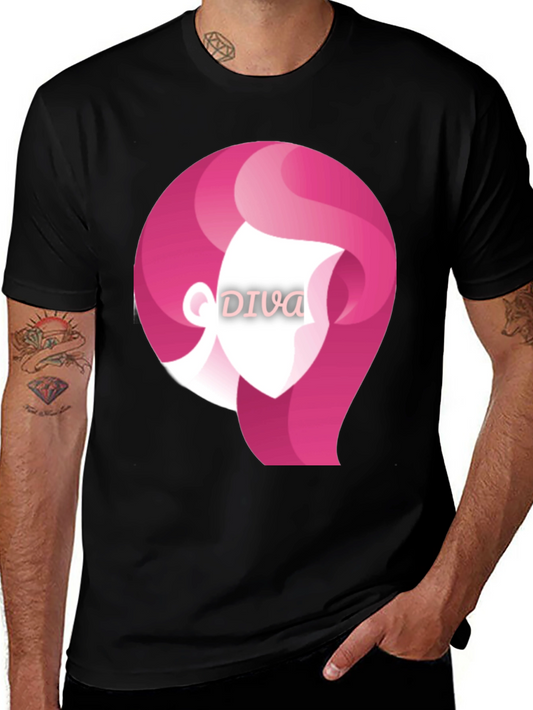 Diva Graphic Tee - Stylish Black T-Shirt