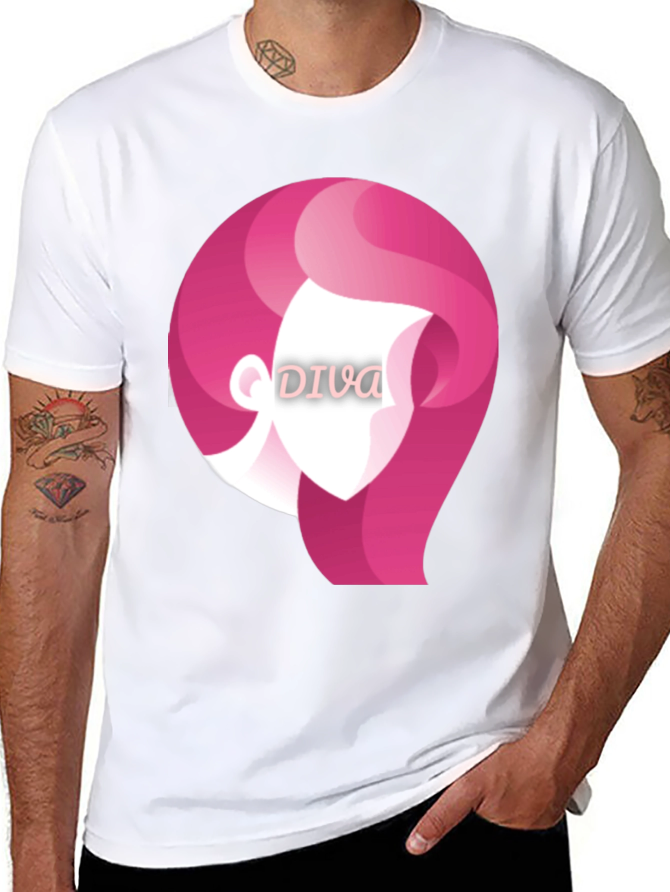 Diva Graphic Tee - Stylish Black T-Shirt