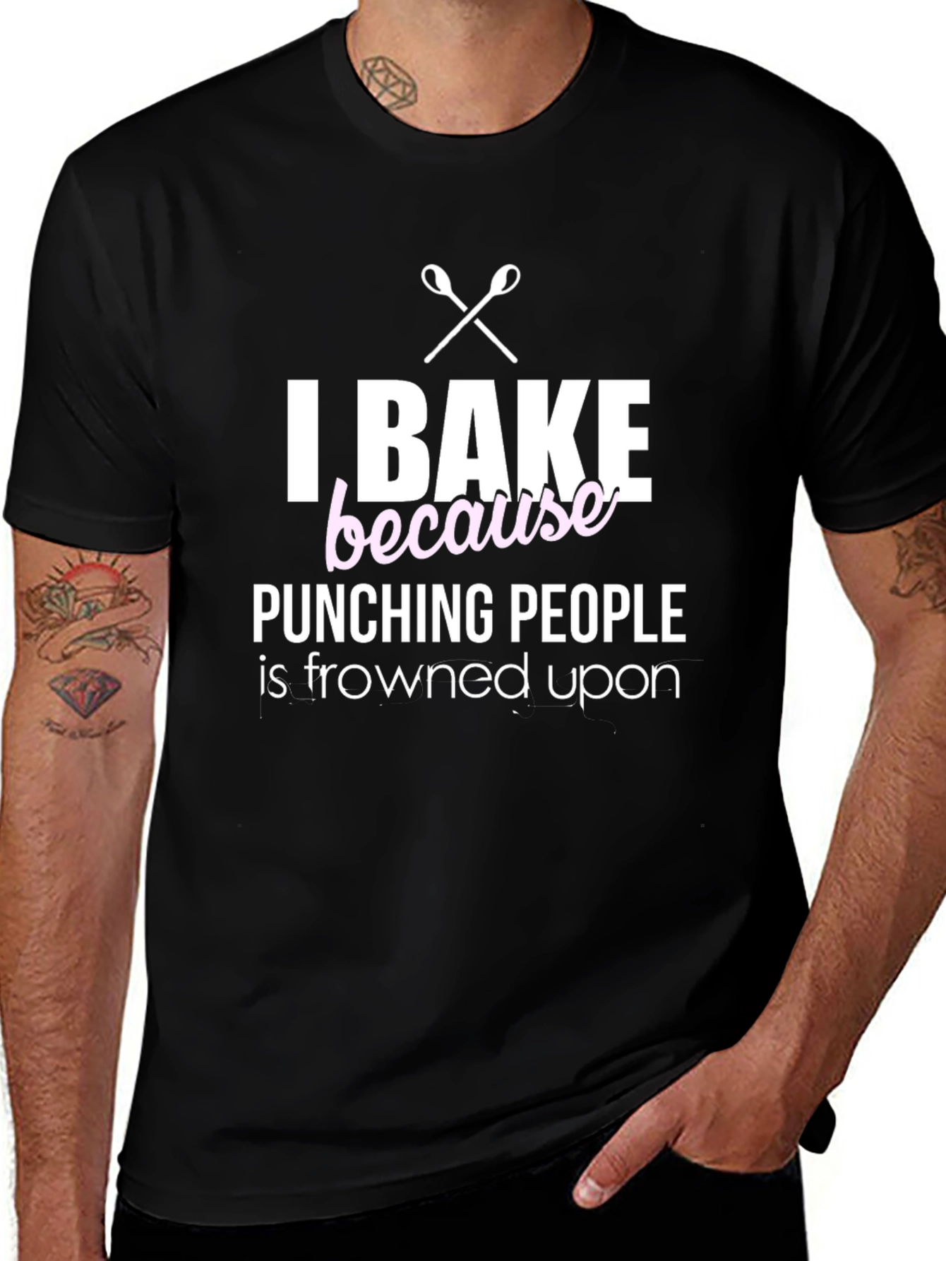 I Bake Because Punching People Is Frowned Upon T-Shirt