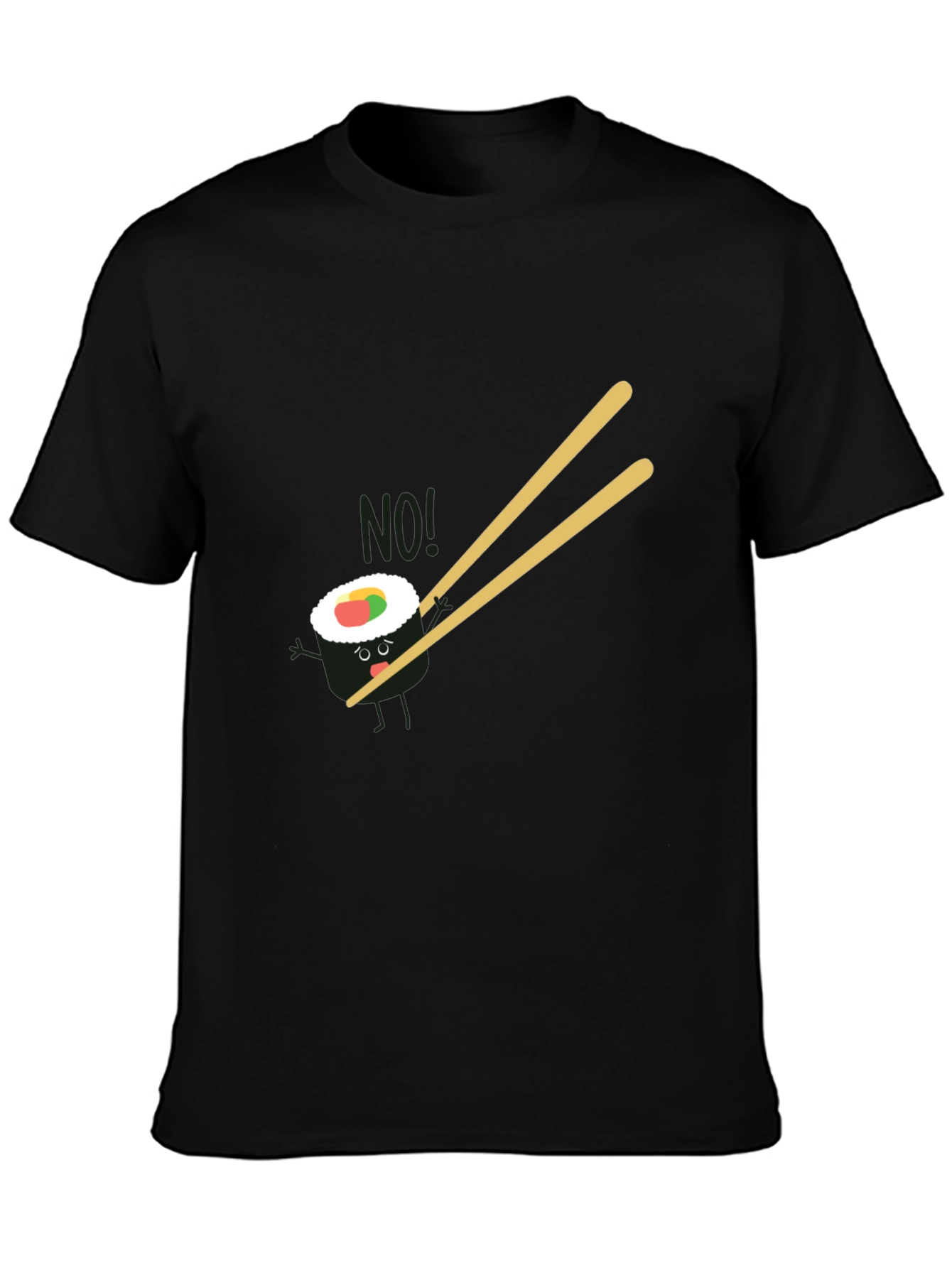 Sushi No! Graphic Black T-Shirt