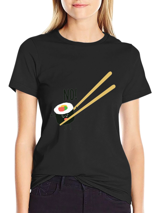 Sushi No! Graphic Black T-Shirt