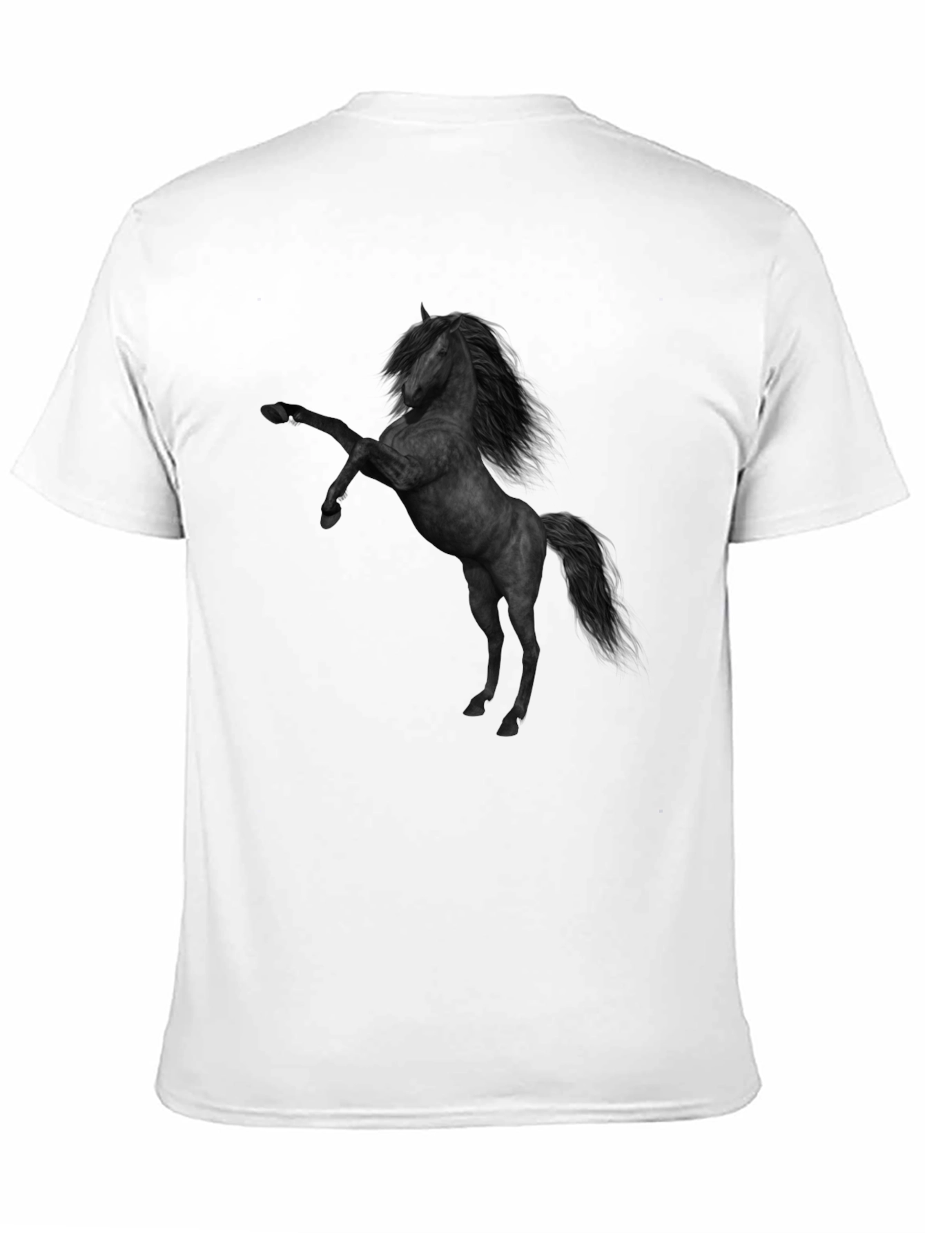 Black Horse Graphic Tee - Stylish Mens T-Shirt