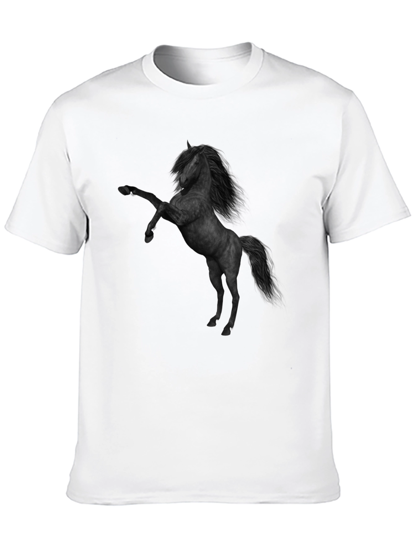 Black Horse Graphic Tee - Stylish Mens T-Shirt