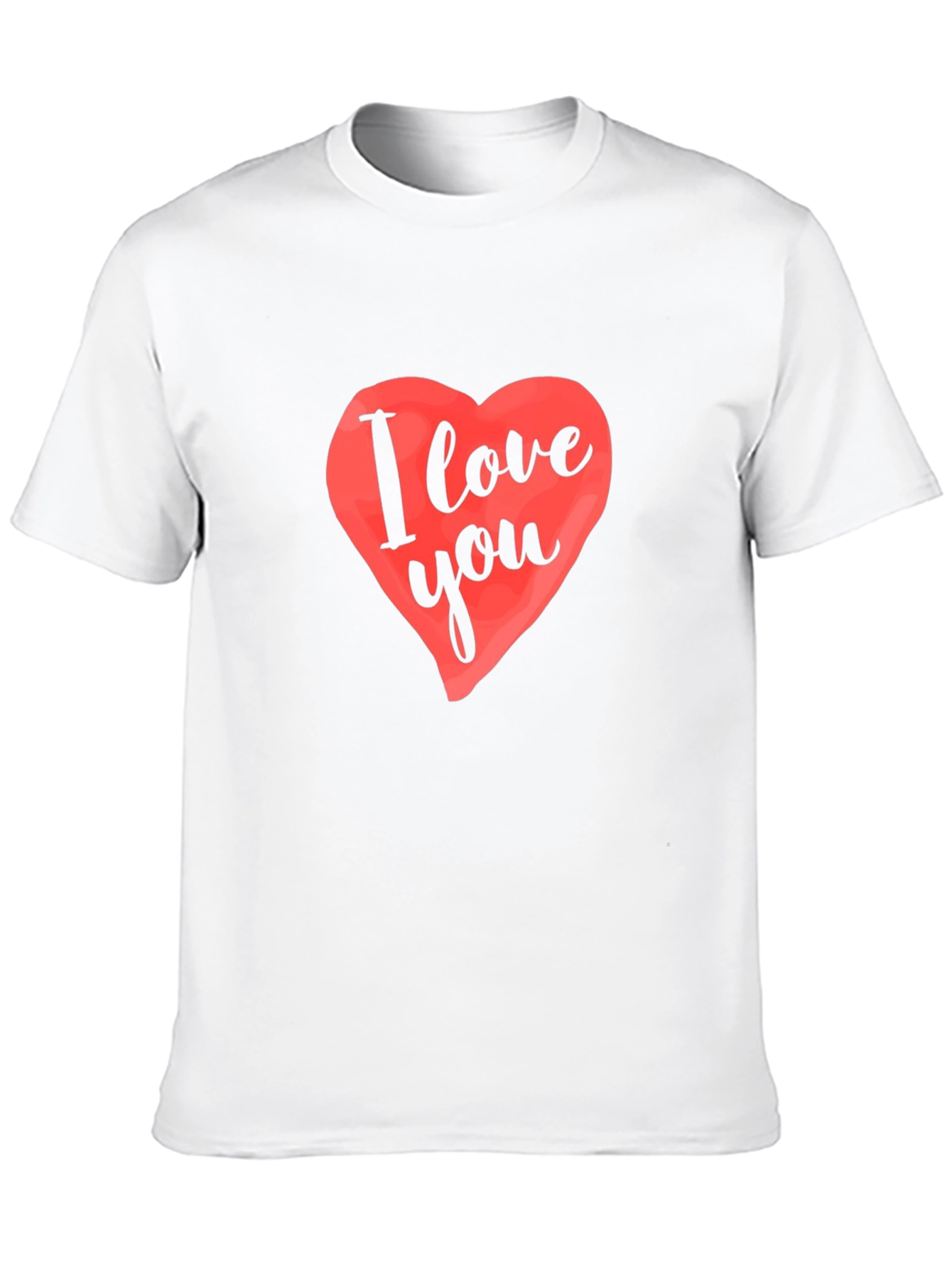 I Love You Heart Graphic Black T-Shirt