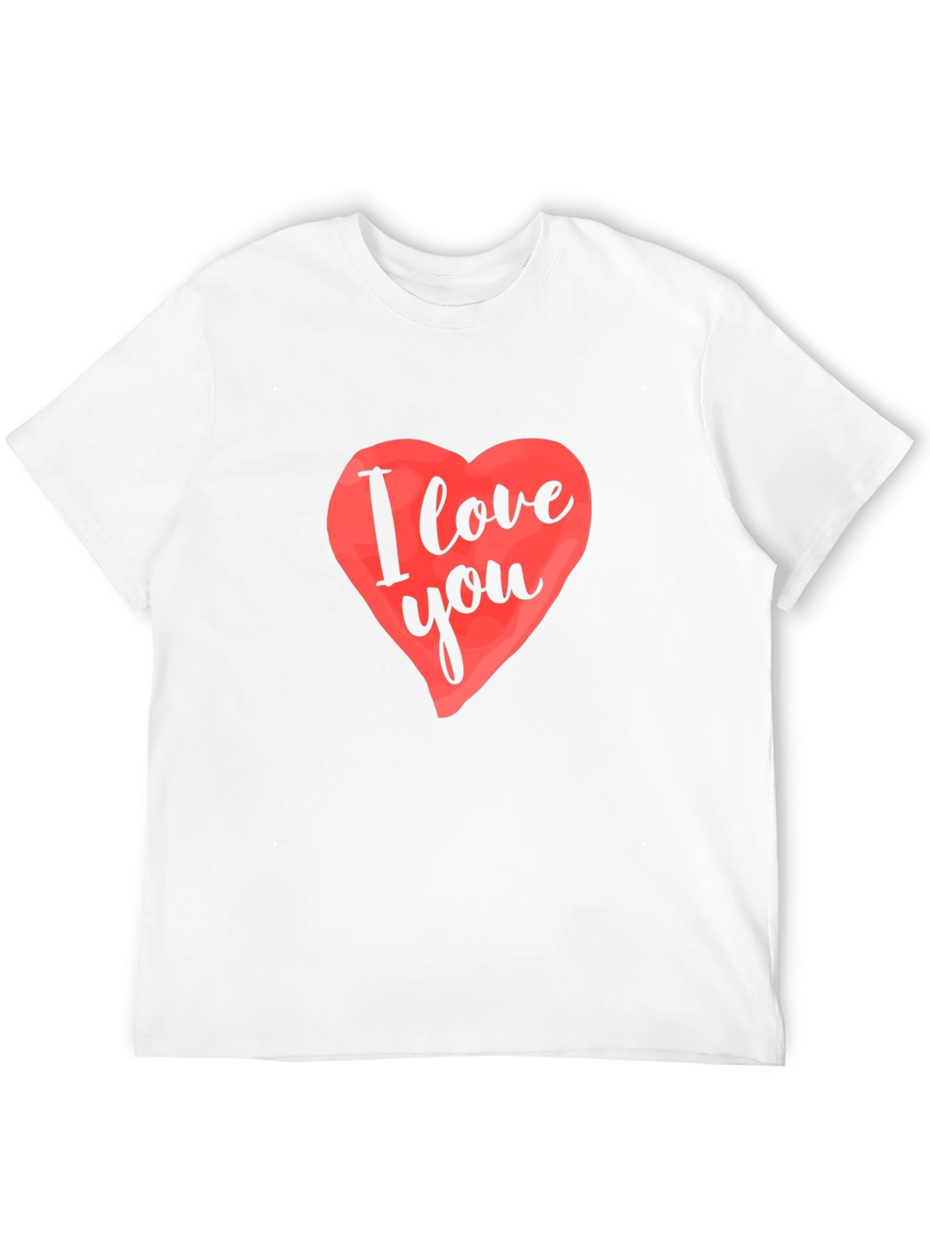 I Love You Heart Graphic Black T-Shirt