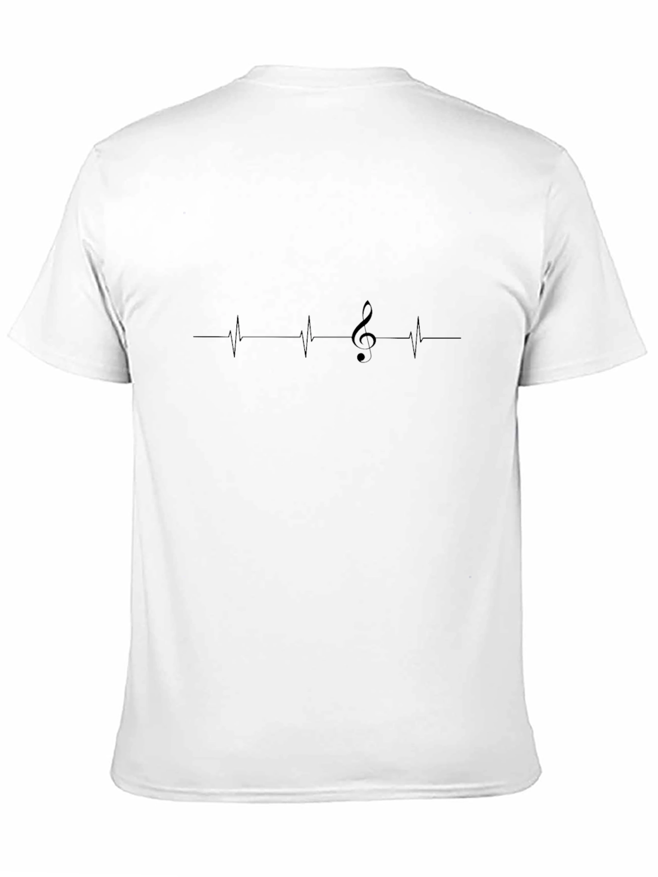 Music Heartbeat Tee - Black Cotton Graphic T-Shirt
