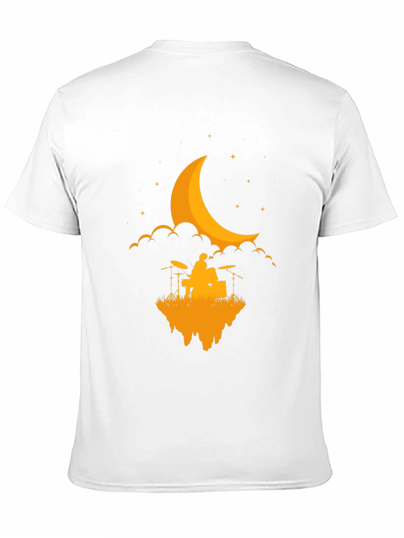 Drummer Moon T-Shirt - Black