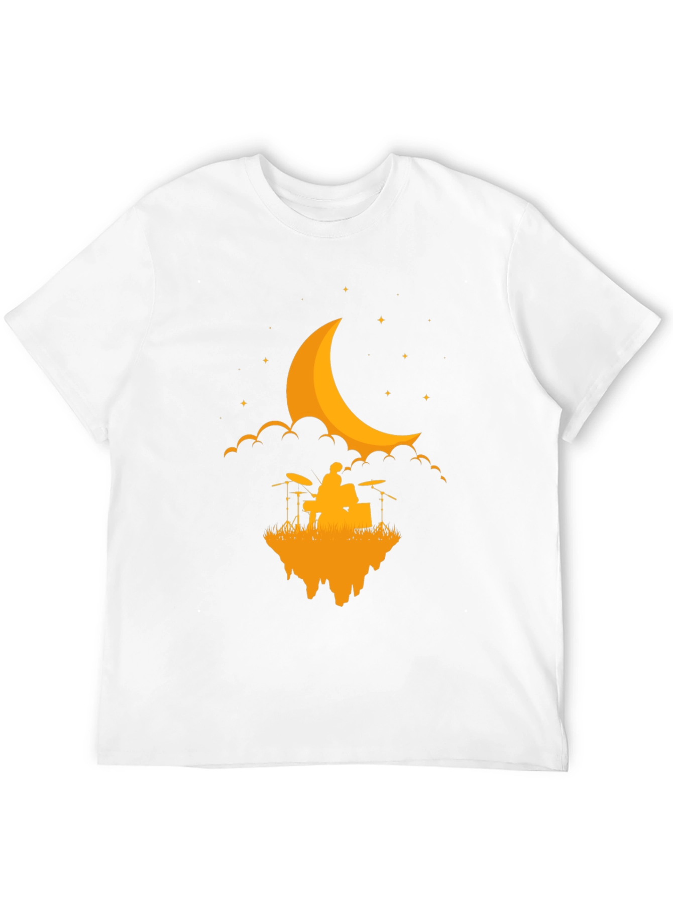 Drummer Moon T-Shirt - Black