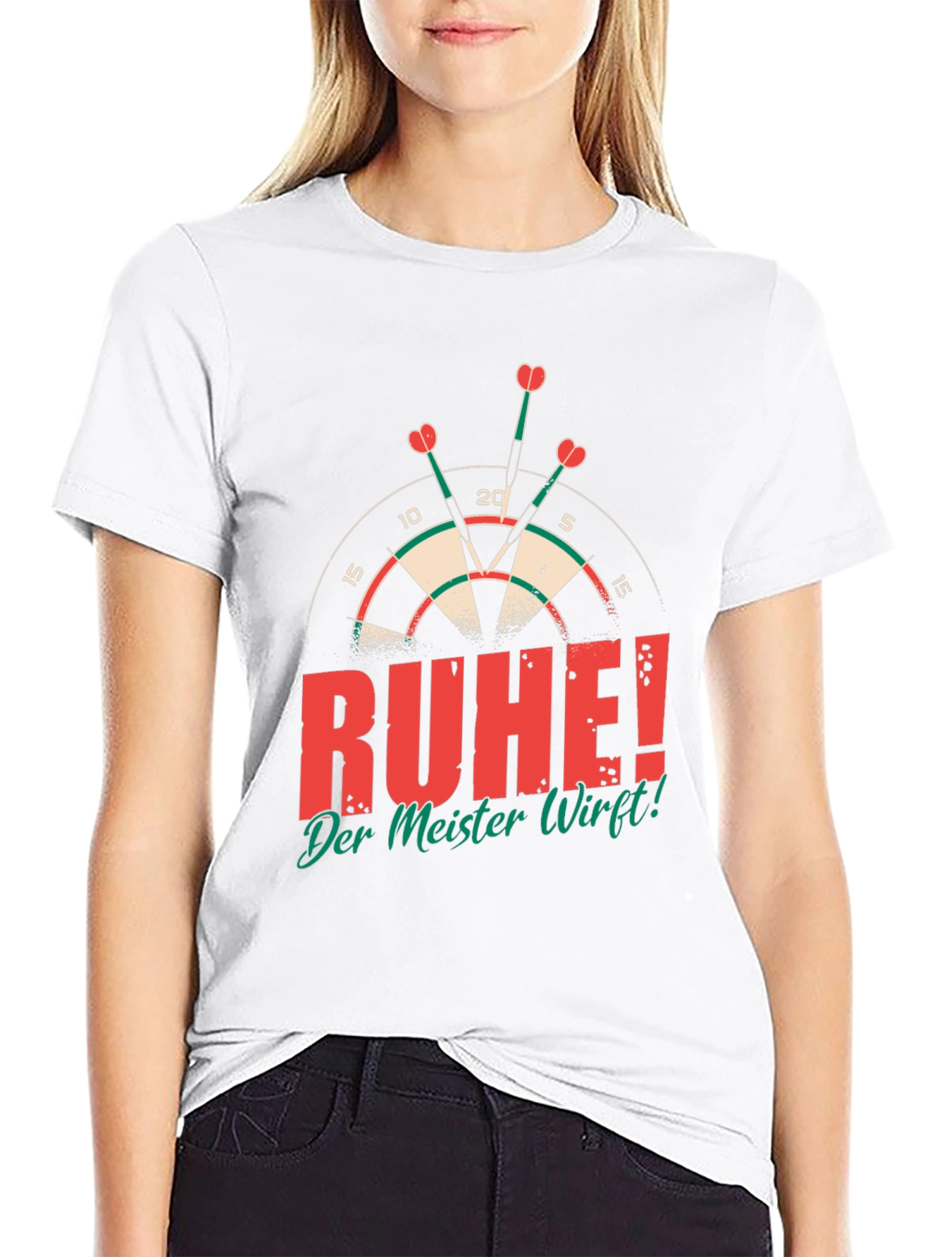 Darts Champion T-Shirt - Ruhe! Der Meister Wirft!