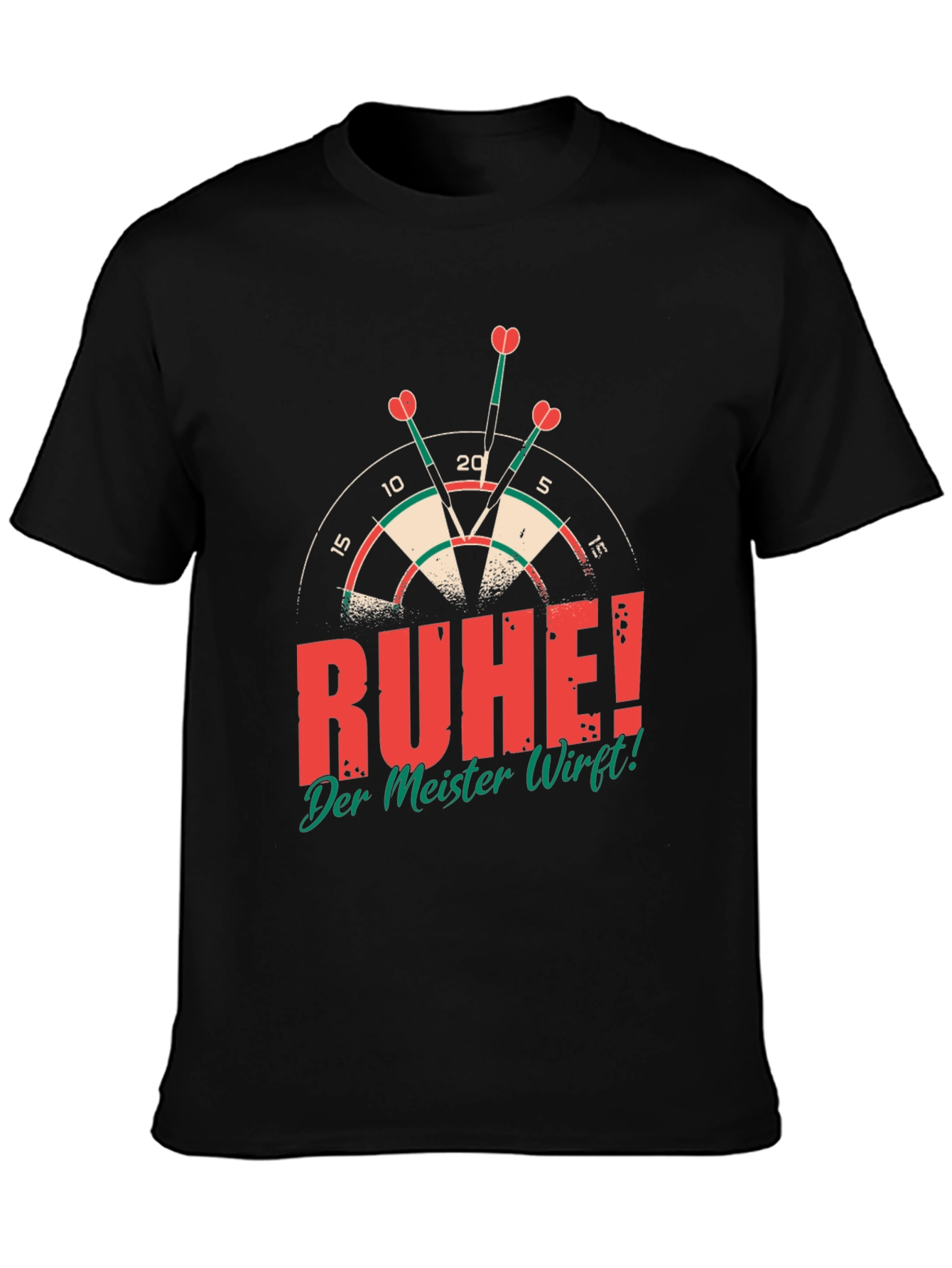 Darts Champion T-Shirt - Ruhe! Der Meister Wirft!