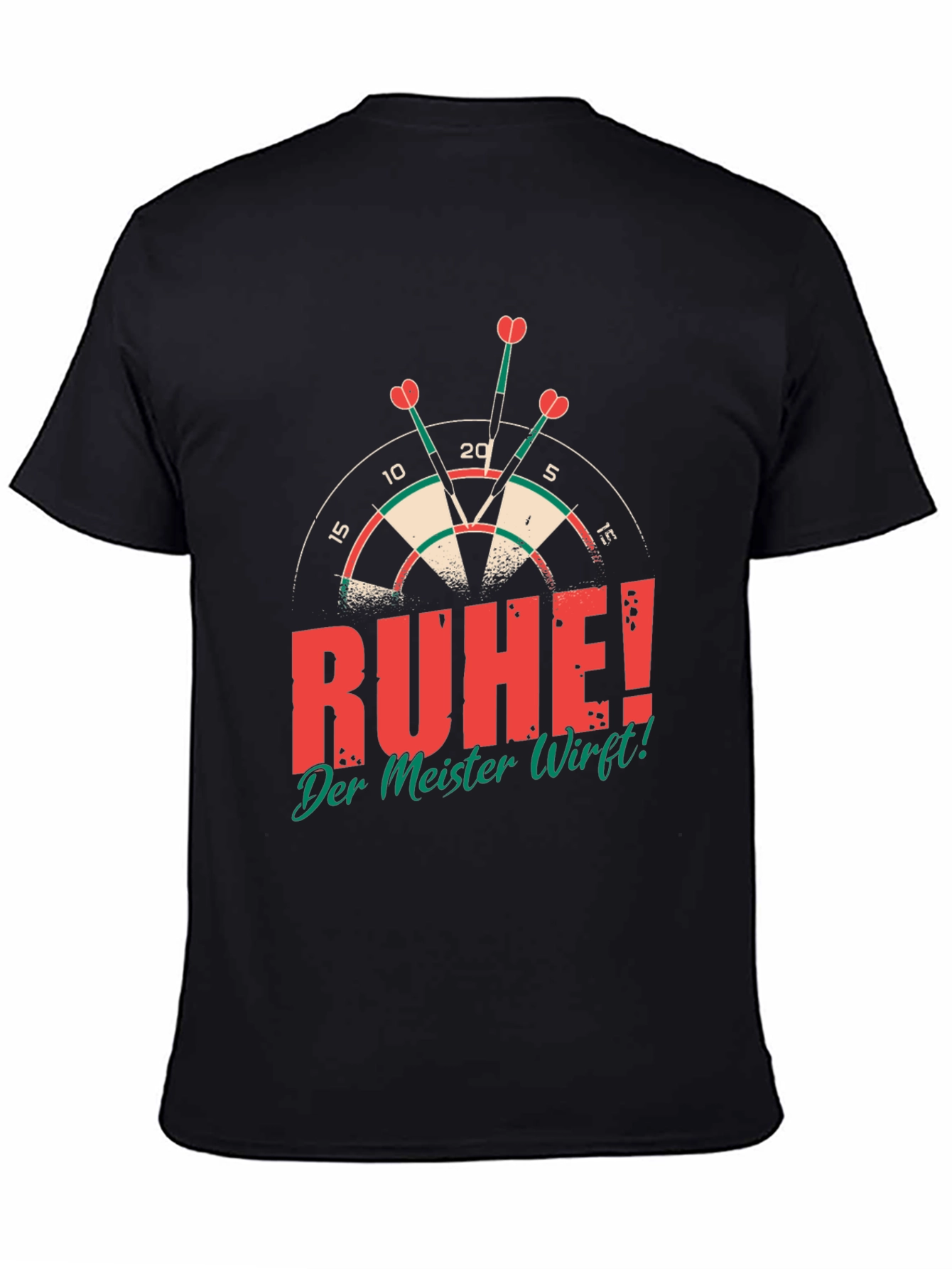 Darts Champion T-Shirt - Ruhe! Der Meister Wirft!