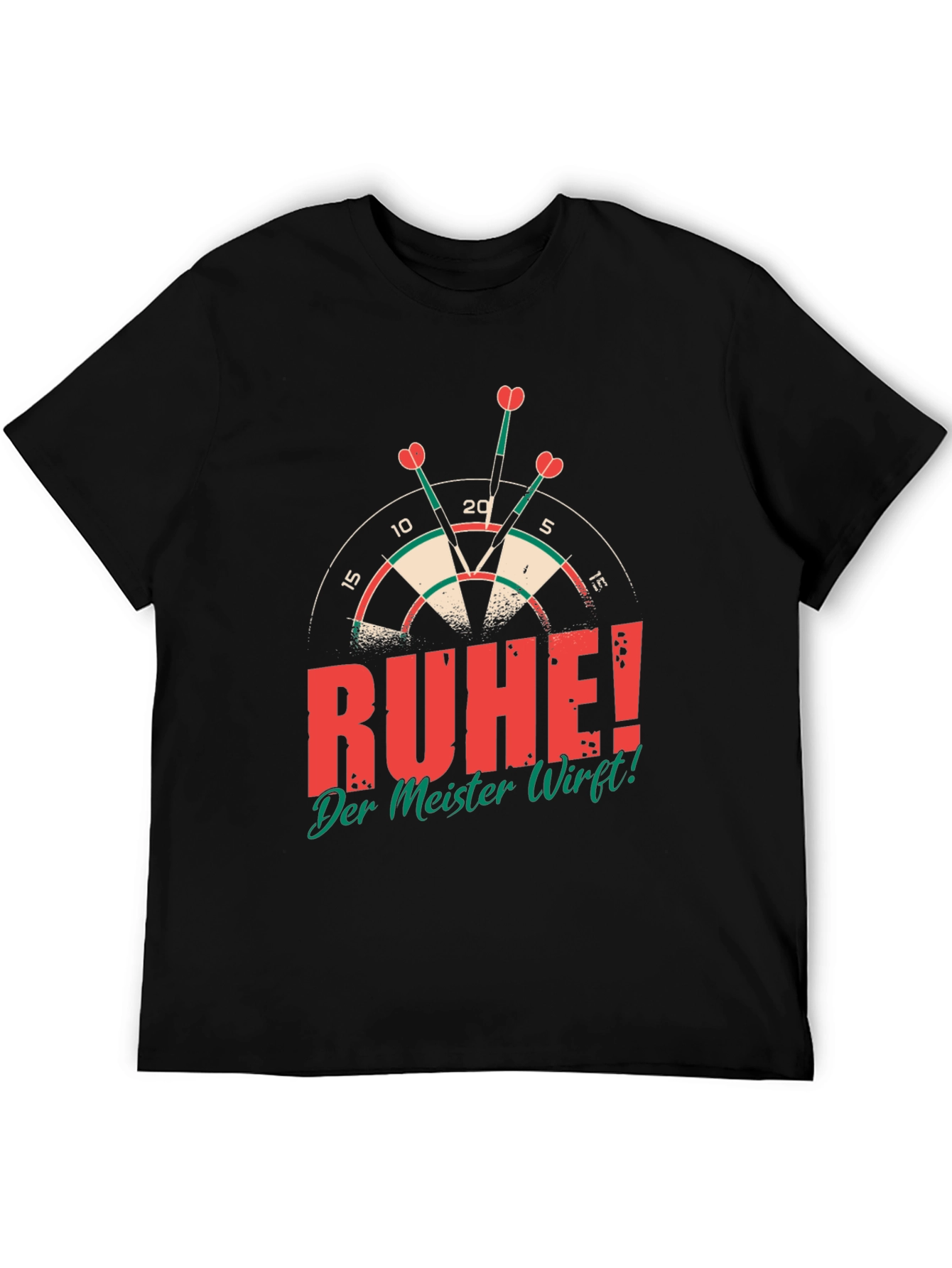 Darts Champion T-Shirt - Ruhe! Der Meister Wirft!