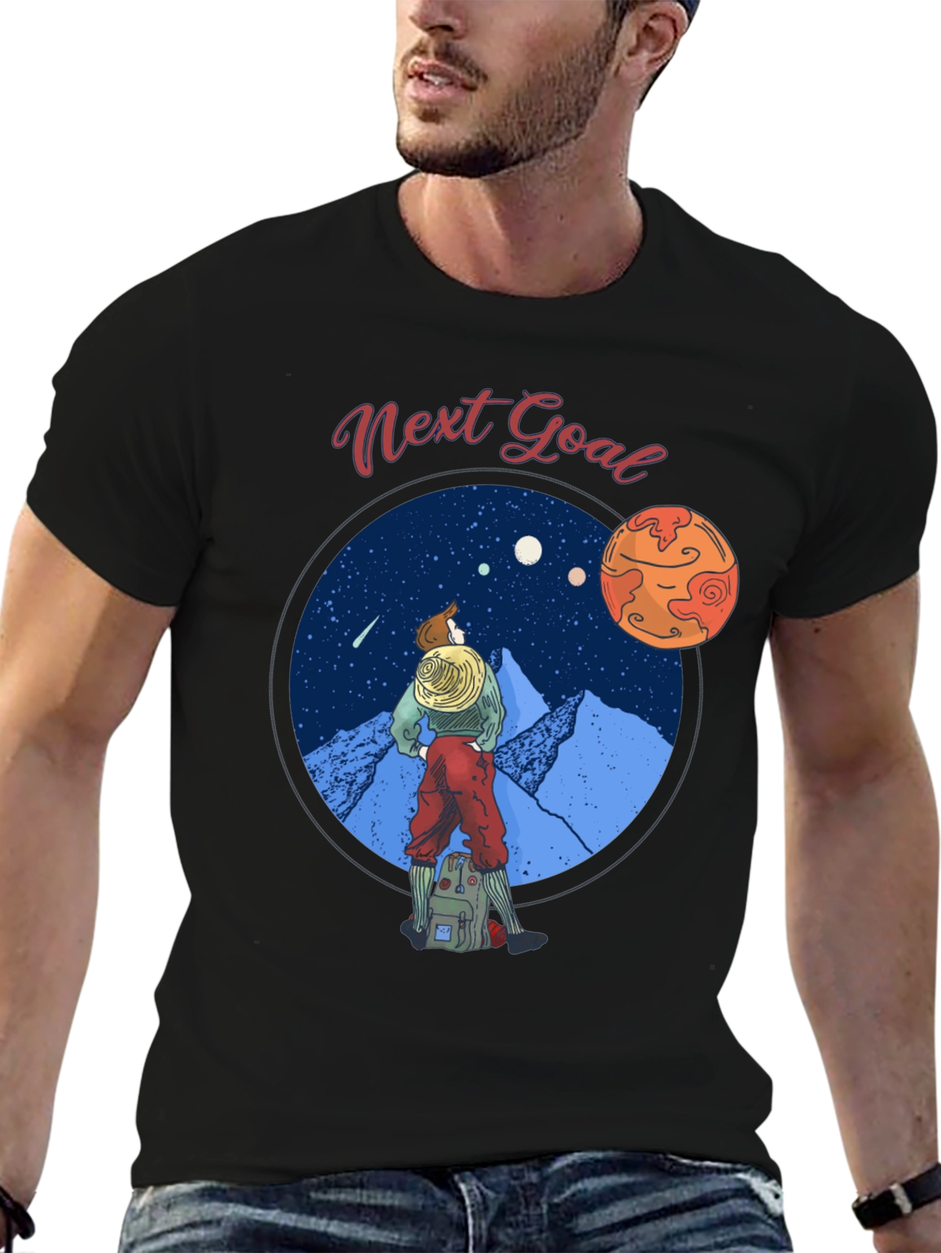 Next Goal Black Graphic Tee