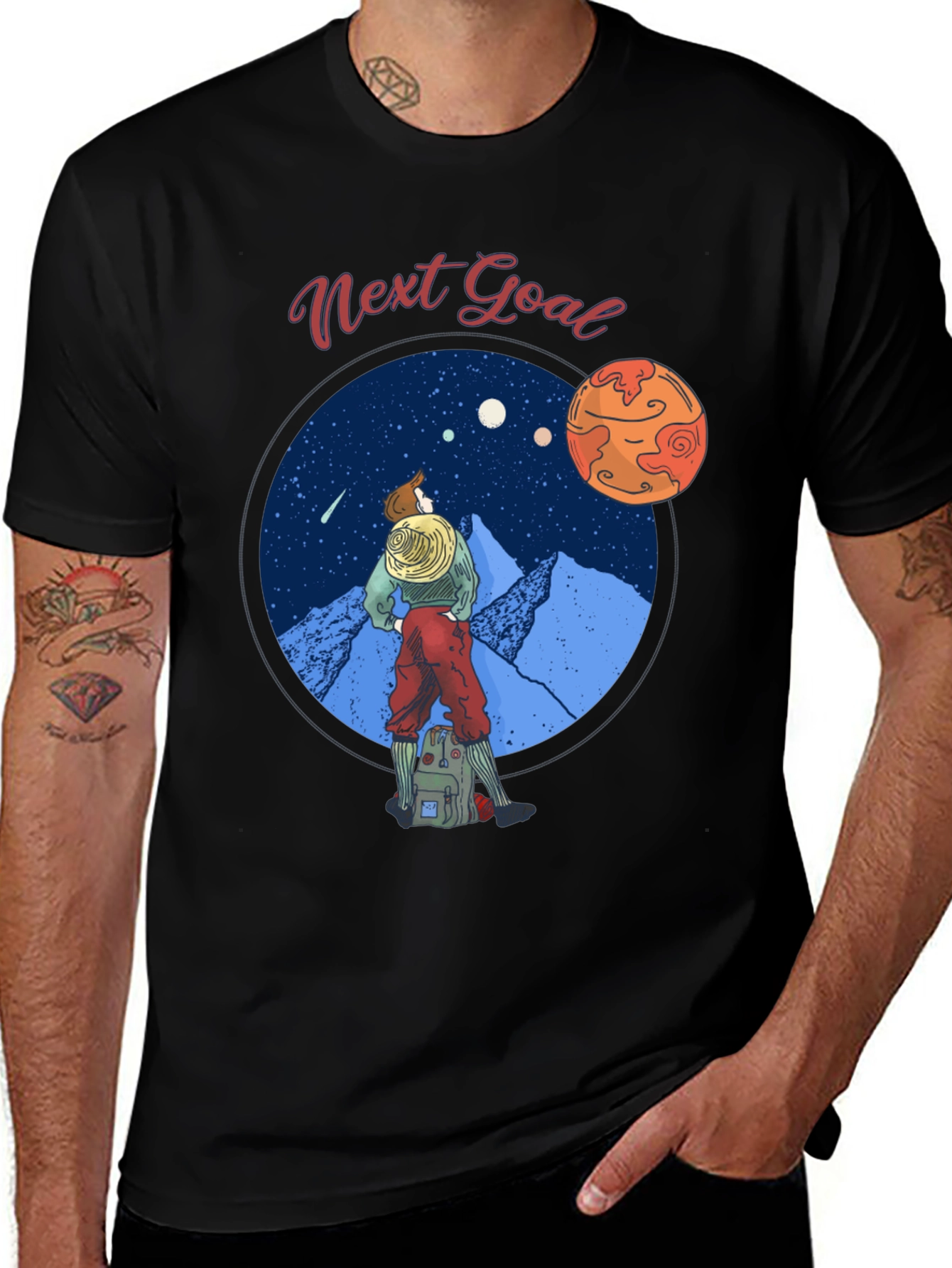 Next Goal Black Graphic Tee