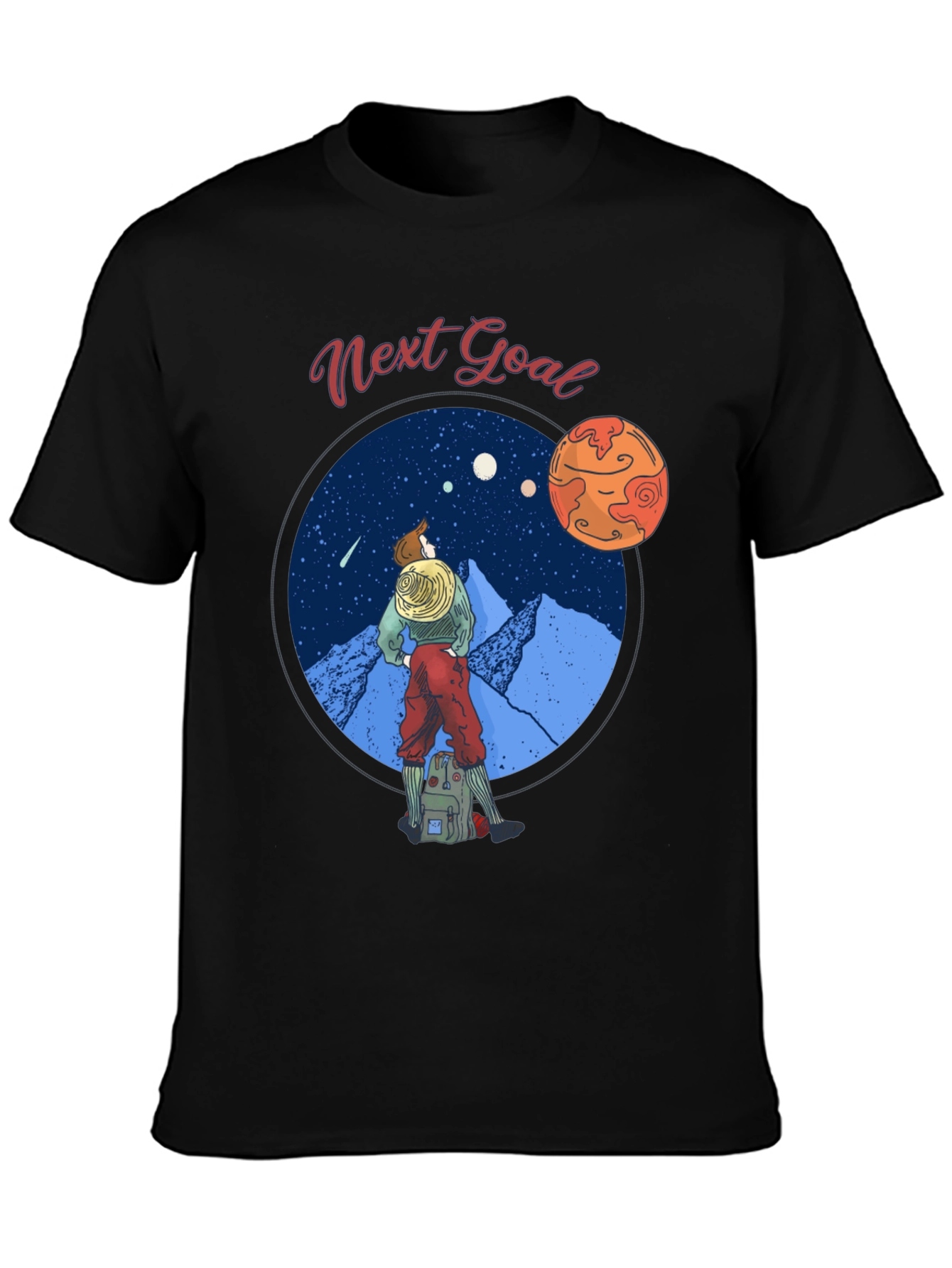 Next Goal Black Graphic Tee