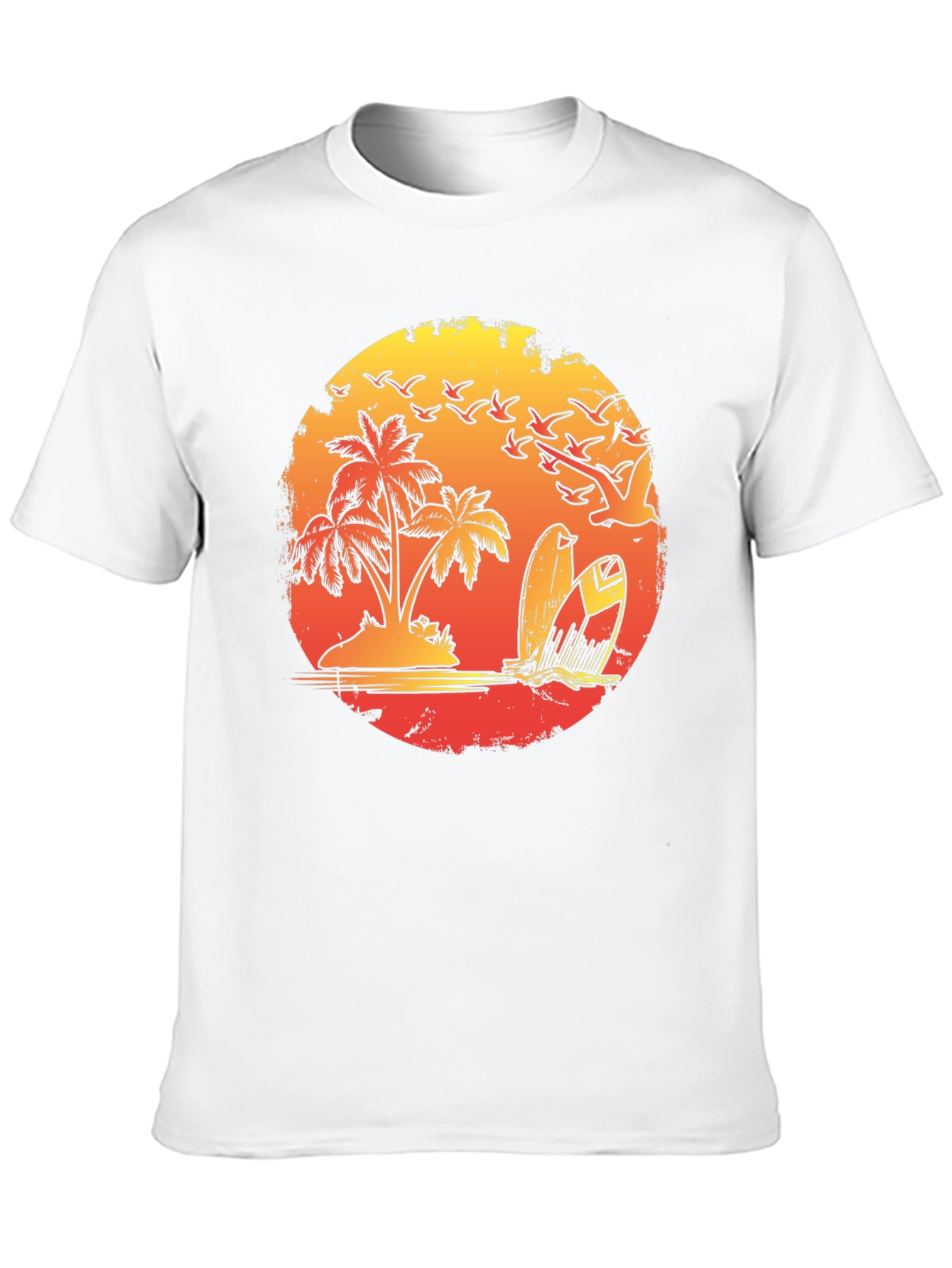 Sunset Beach Surf T-Shirt Tropical Island Tee