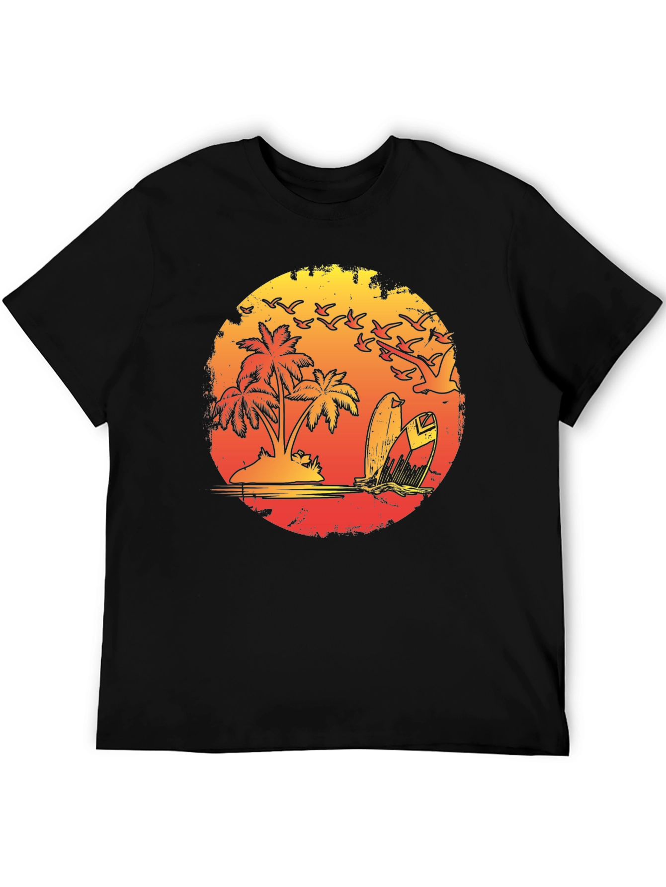 Sunset Beach Surf T-Shirt Tropical Island Tee