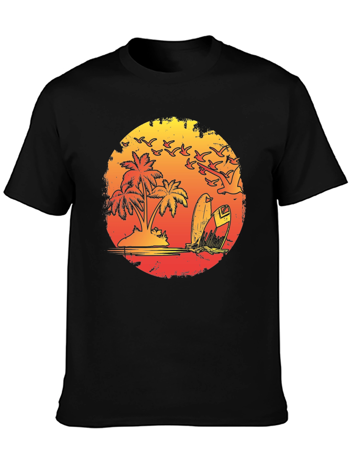Sunset Beach Surf T-Shirt Tropical Island Tee