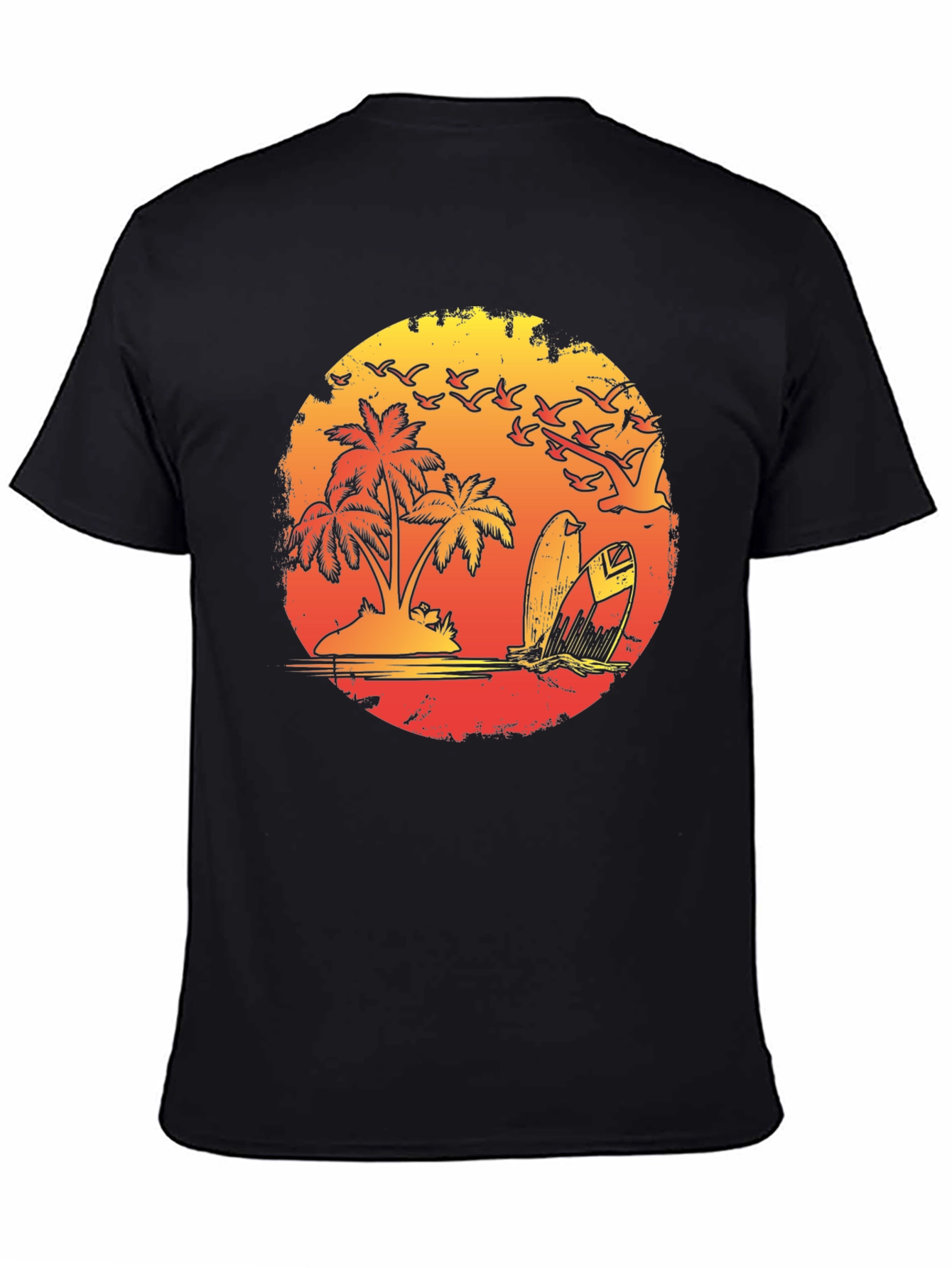 Sunset Beach Surf T-Shirt Tropical Island Tee