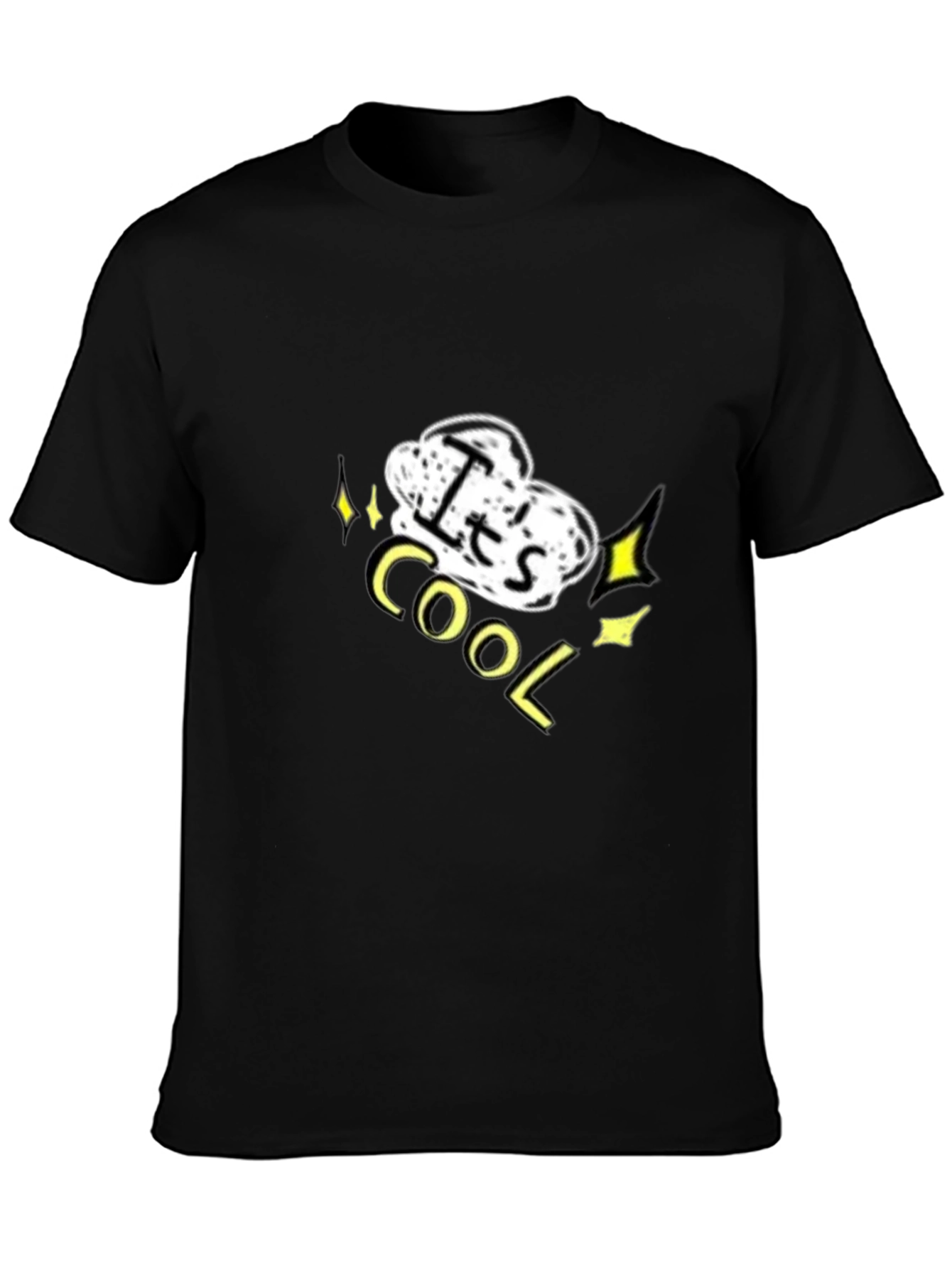 Its Cool Graphic Black T-Shirt